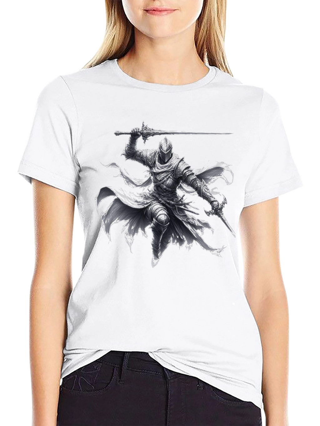 Dark Knight Warrior T-Shirt - Fantasy Graphic Tee
