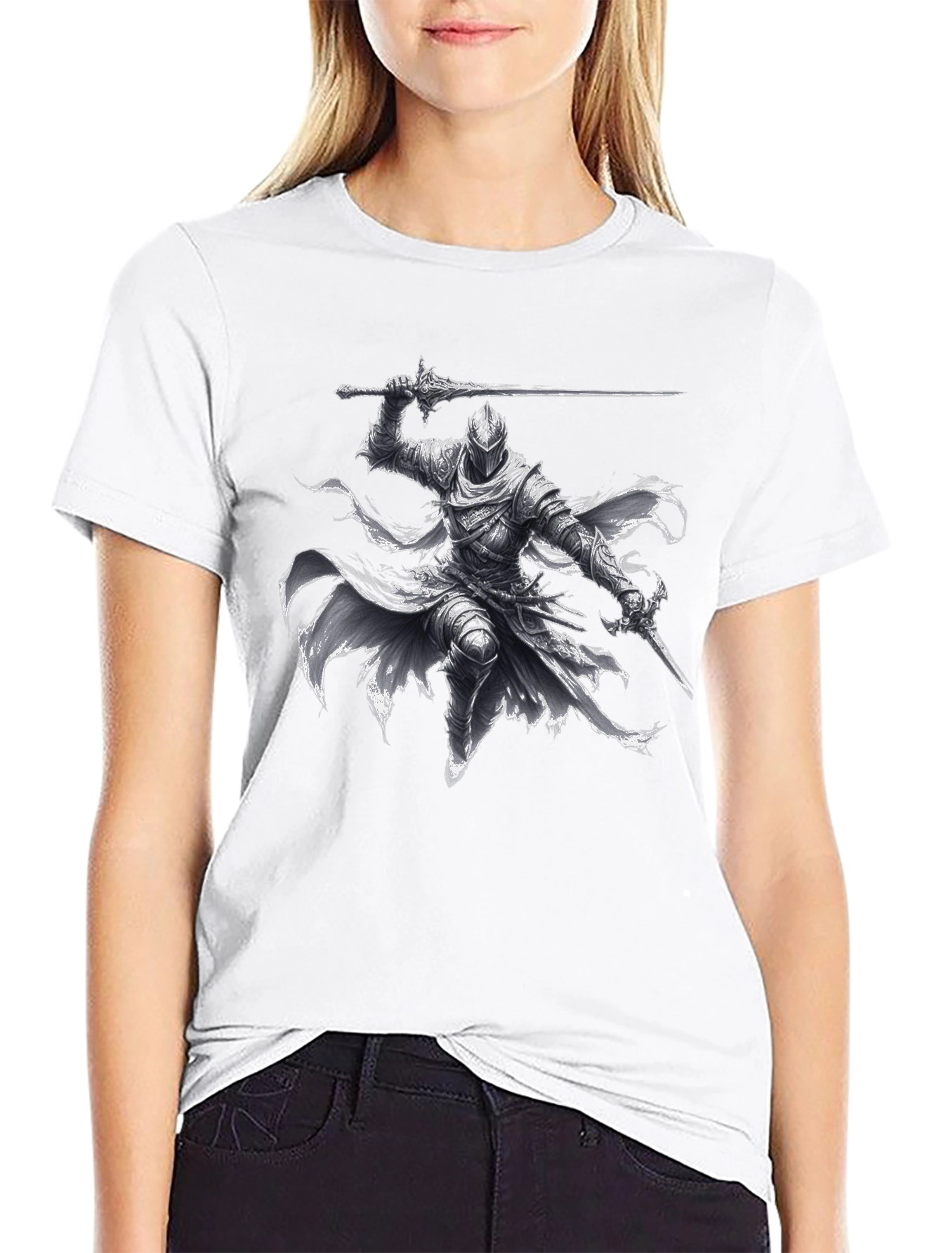 Dark Knight Warrior T-Shirt - Fantasy Graphic Tee