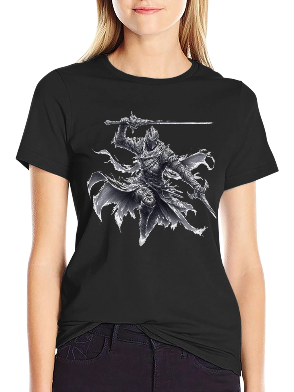Dark Knight Warrior T-Shirt - Fantasy Graphic Tee
