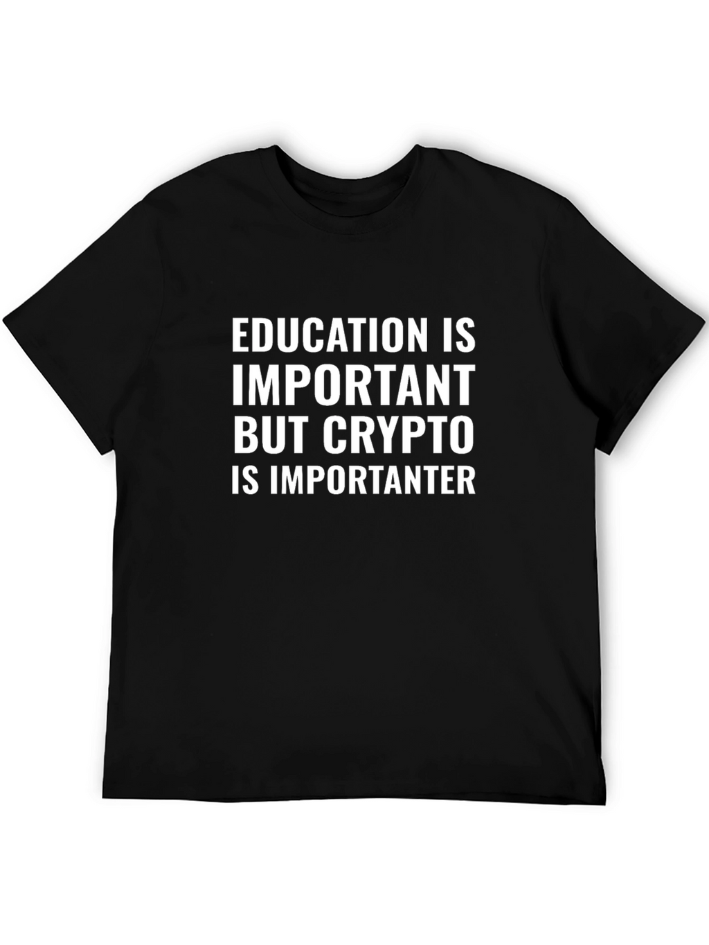 Crypto is Importanter Mens Black T-Shirt