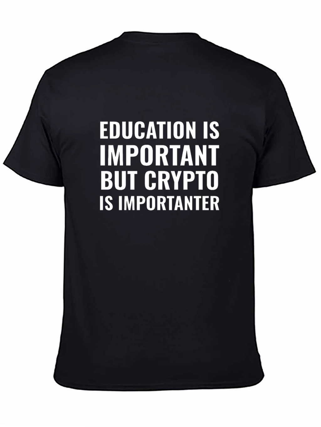 Crypto is Importanter Mens Black T-Shirt