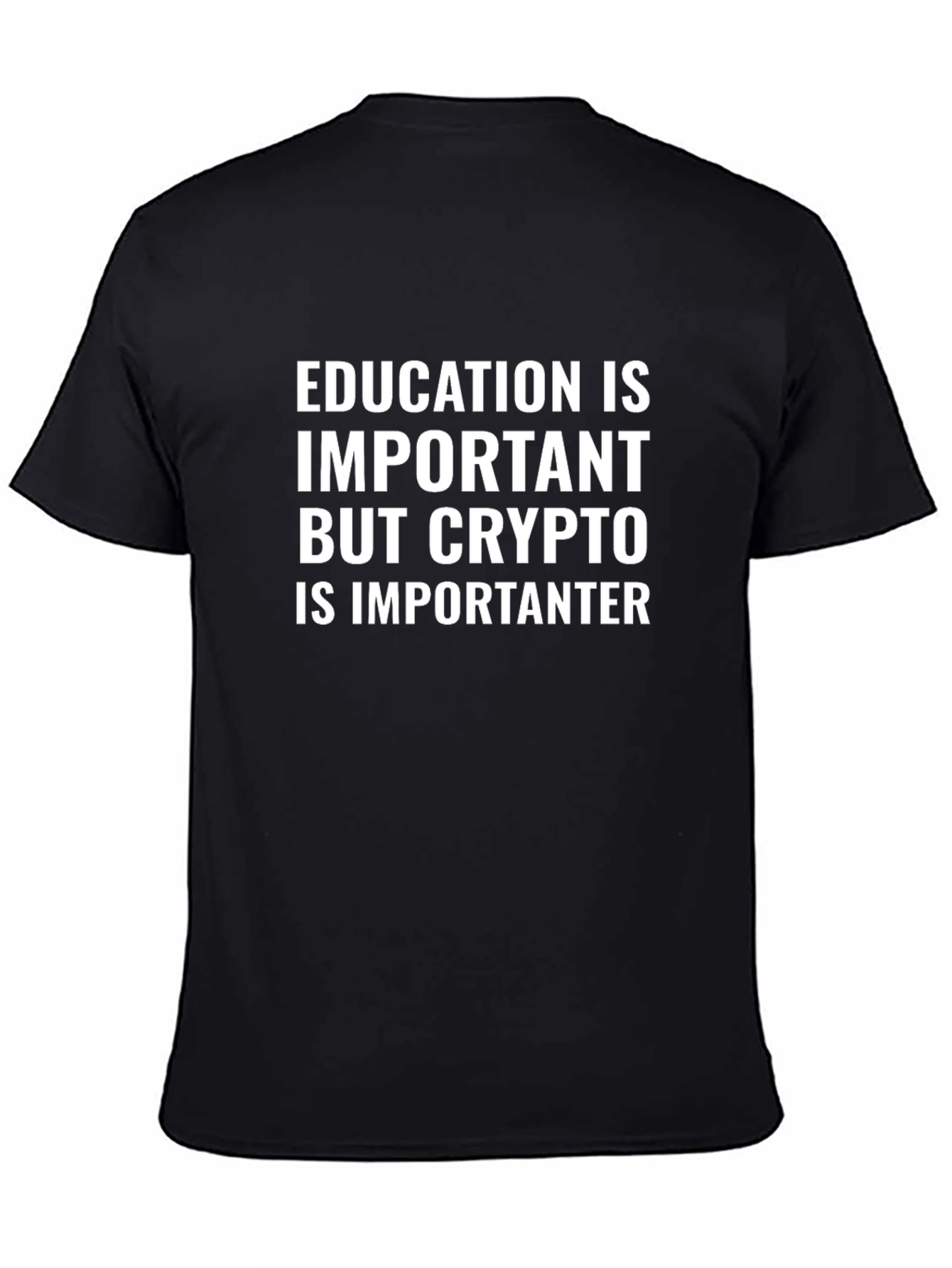 Crypto is Importanter Mens Black T-Shirt