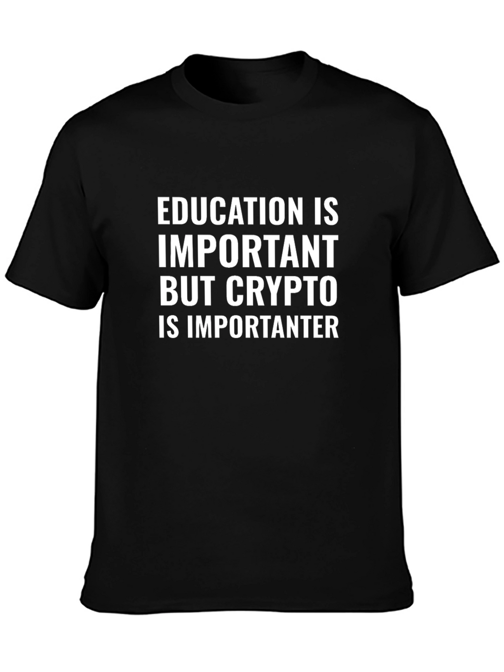 Crypto is Importanter Mens Black T-Shirt
