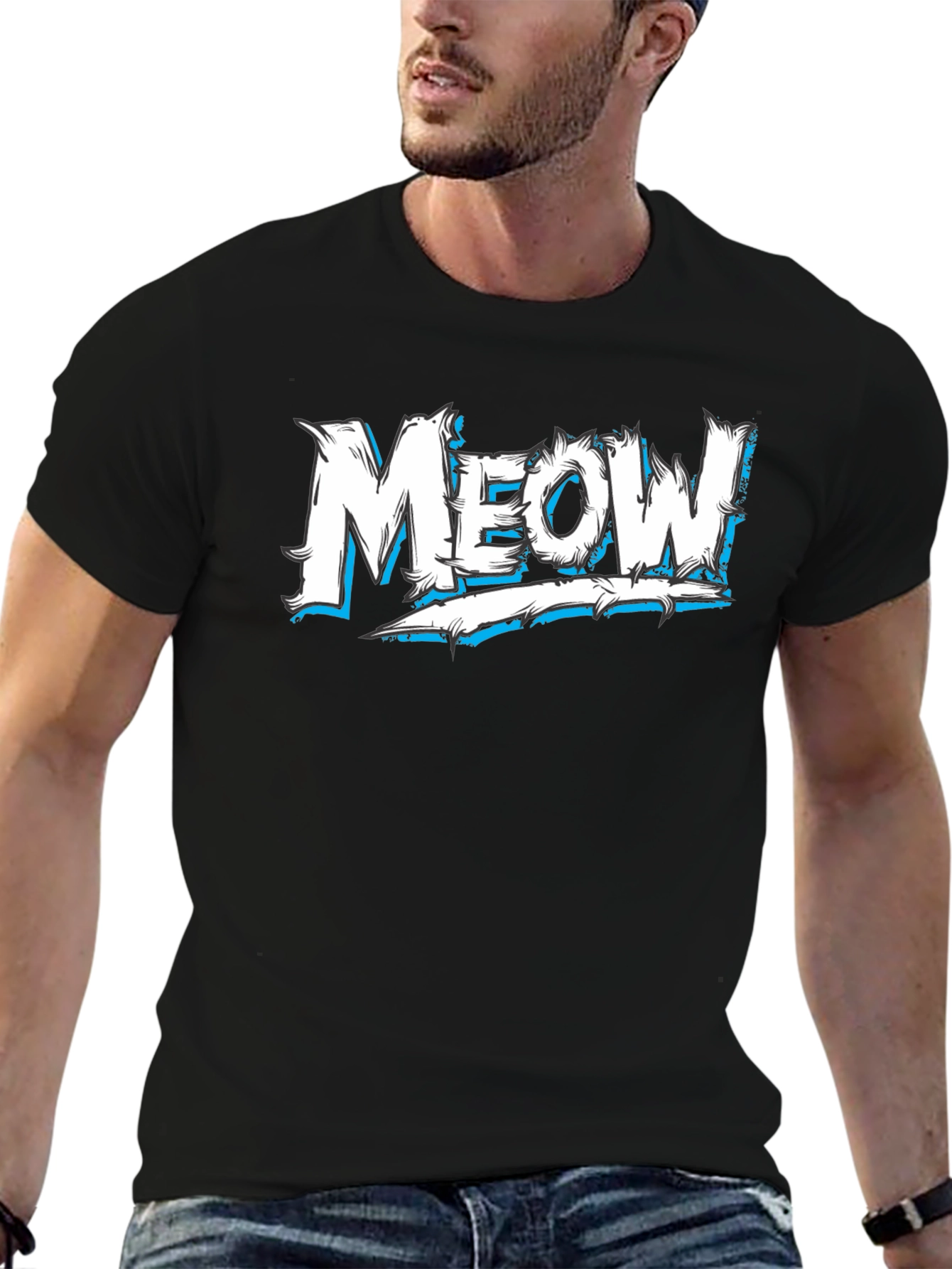 Meow! Graphic Black T-Shirt