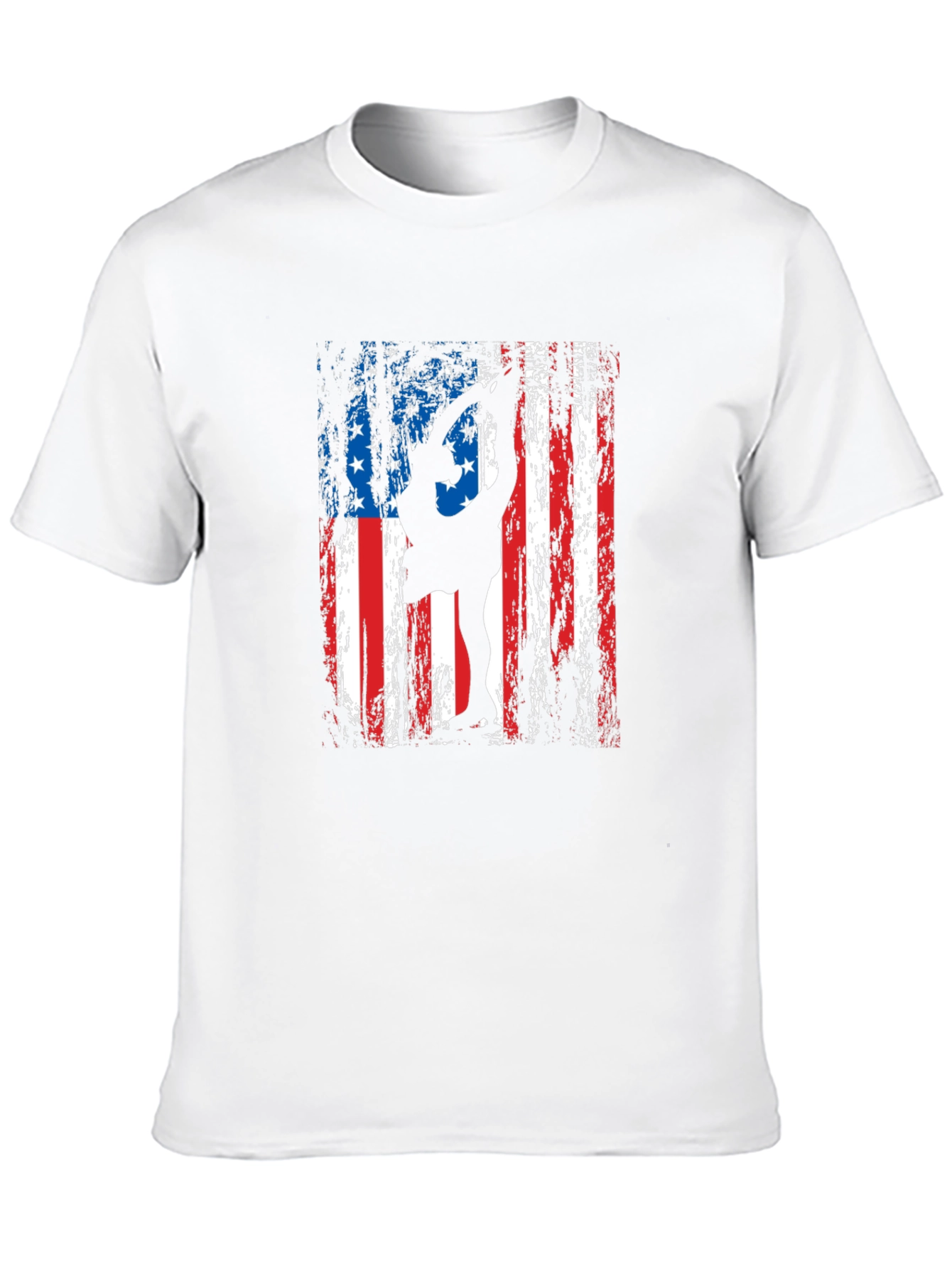 Patriotic Gymnastics T-Shirt - USA Flag Design