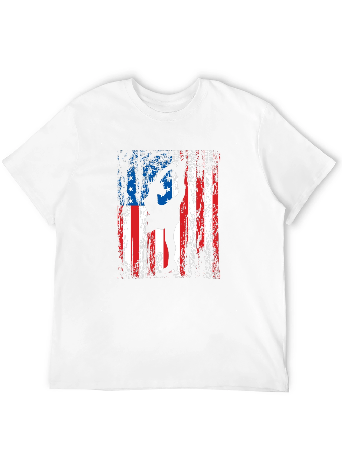 Patriotic Gymnastics T-Shirt - USA Flag Design