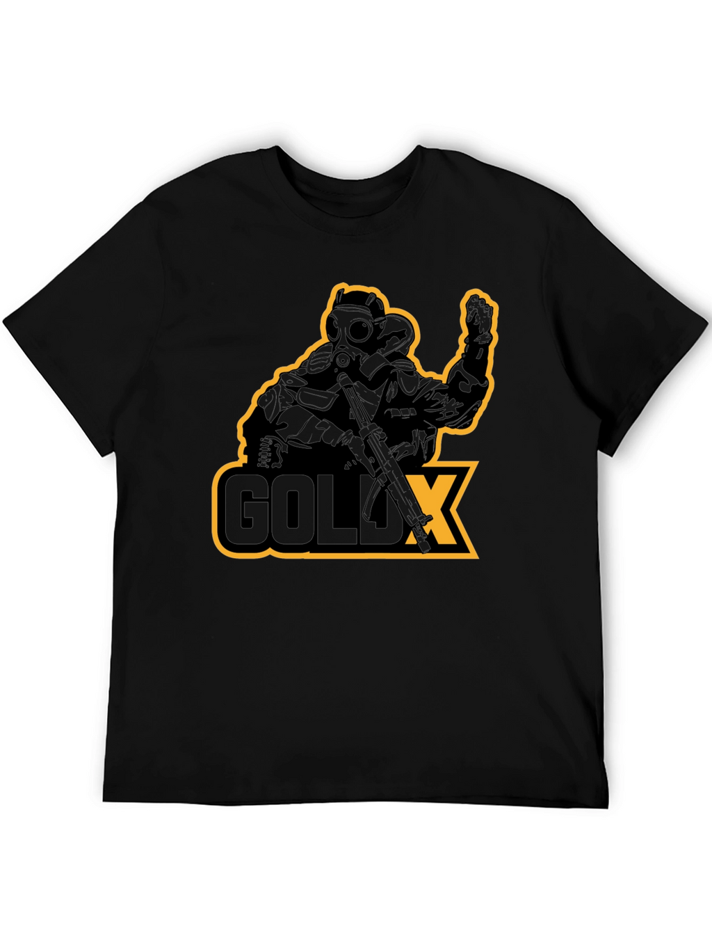 GoldX Soldier Graphic T-Shirt - Black