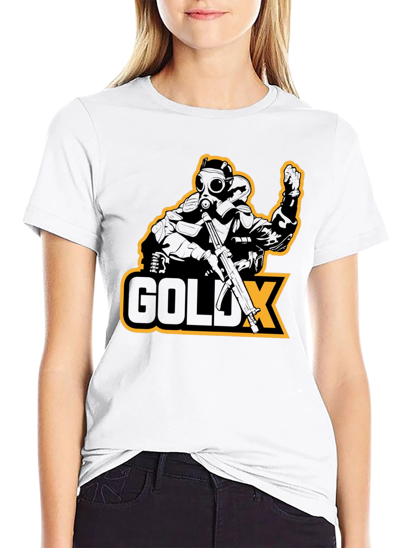 GoldX Soldier Graphic T-Shirt - Black