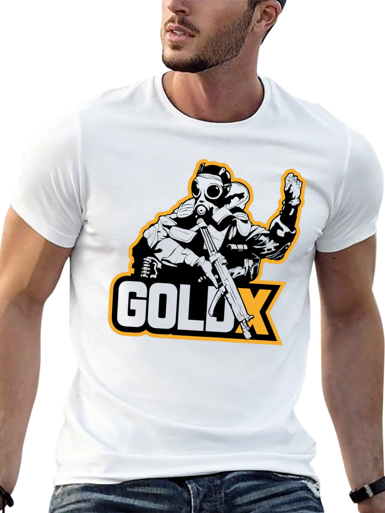 GoldX Soldier Graphic T-Shirt - Black