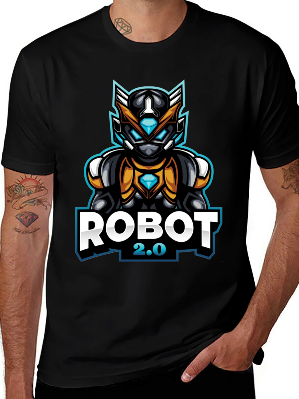 Robot 2.0 Graphic Tee - Cool Sci-Fi Design