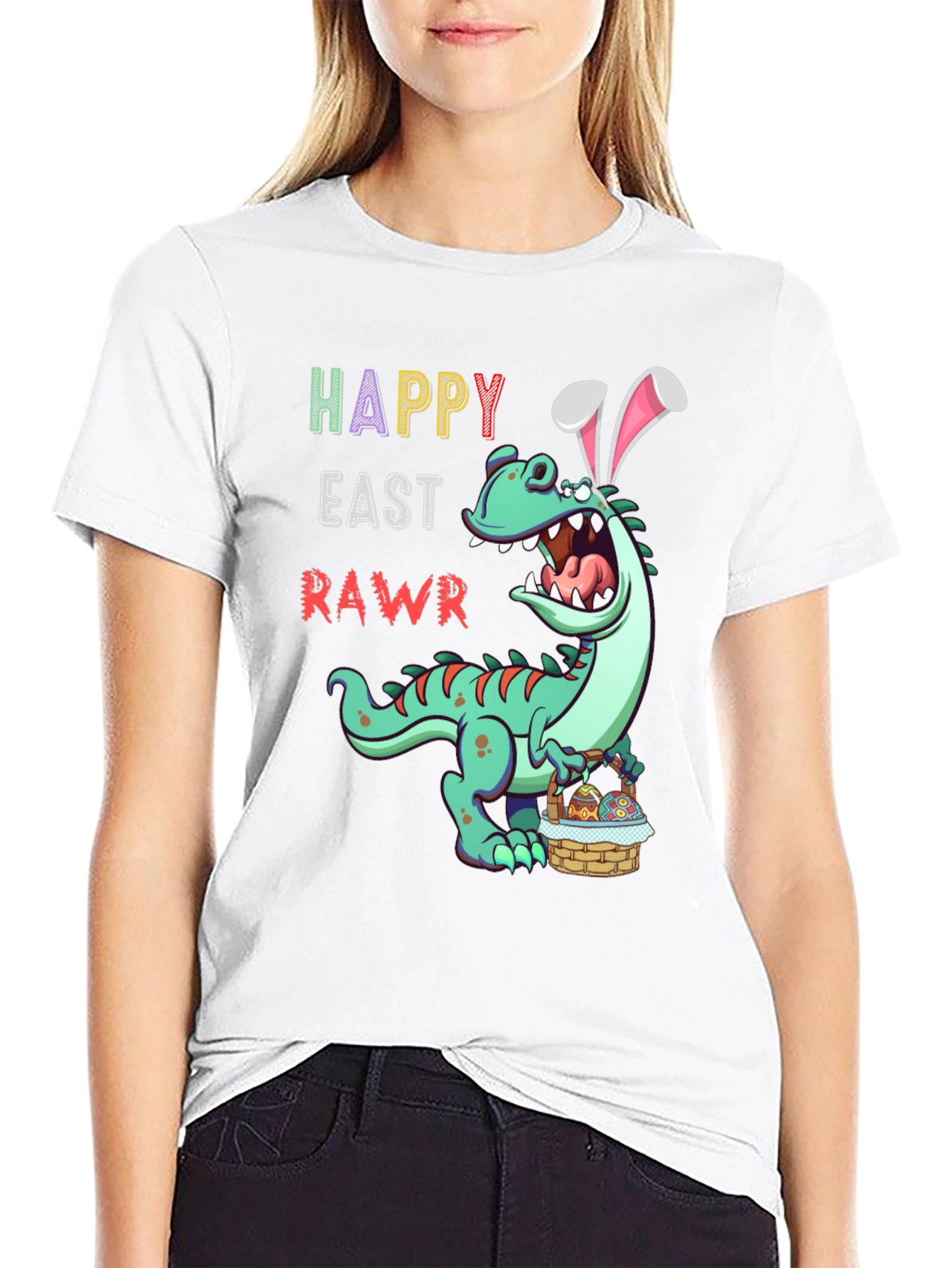 Happy Easter RAWR Dinosaur T-Shirt