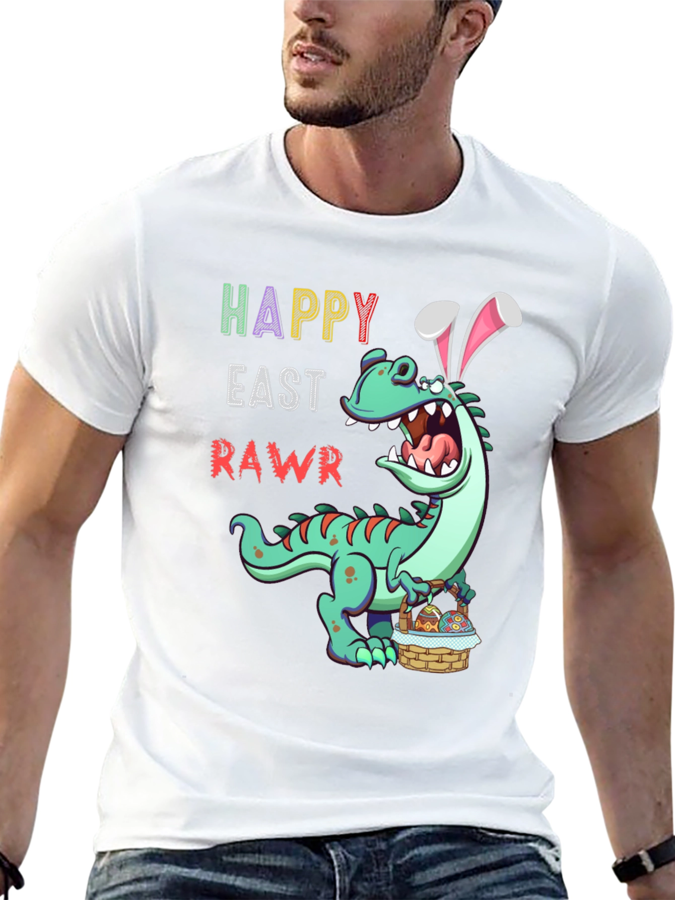 Happy Easter RAWR Dinosaur T-Shirt