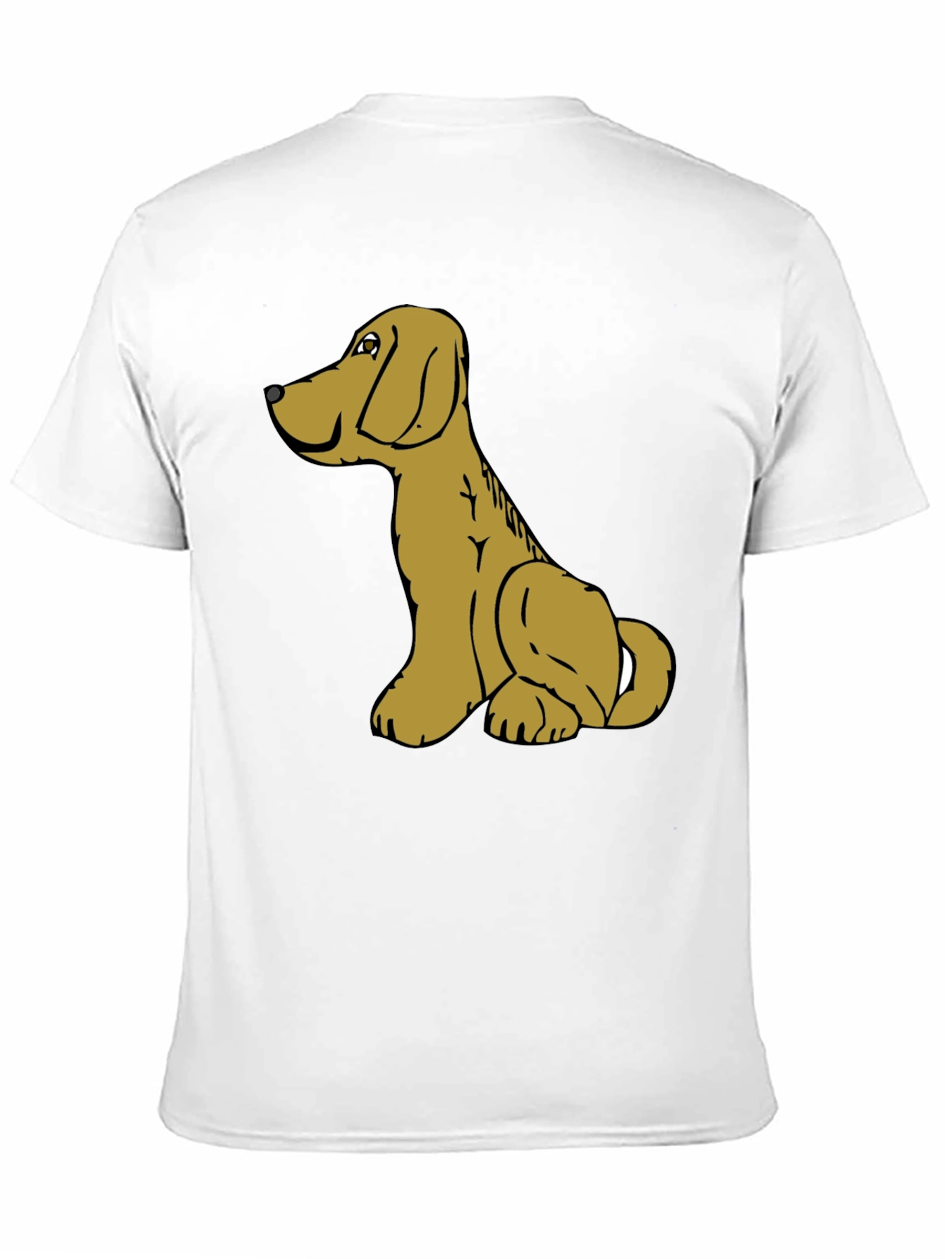 Dog Cartoon Graphic Black T-Shirt