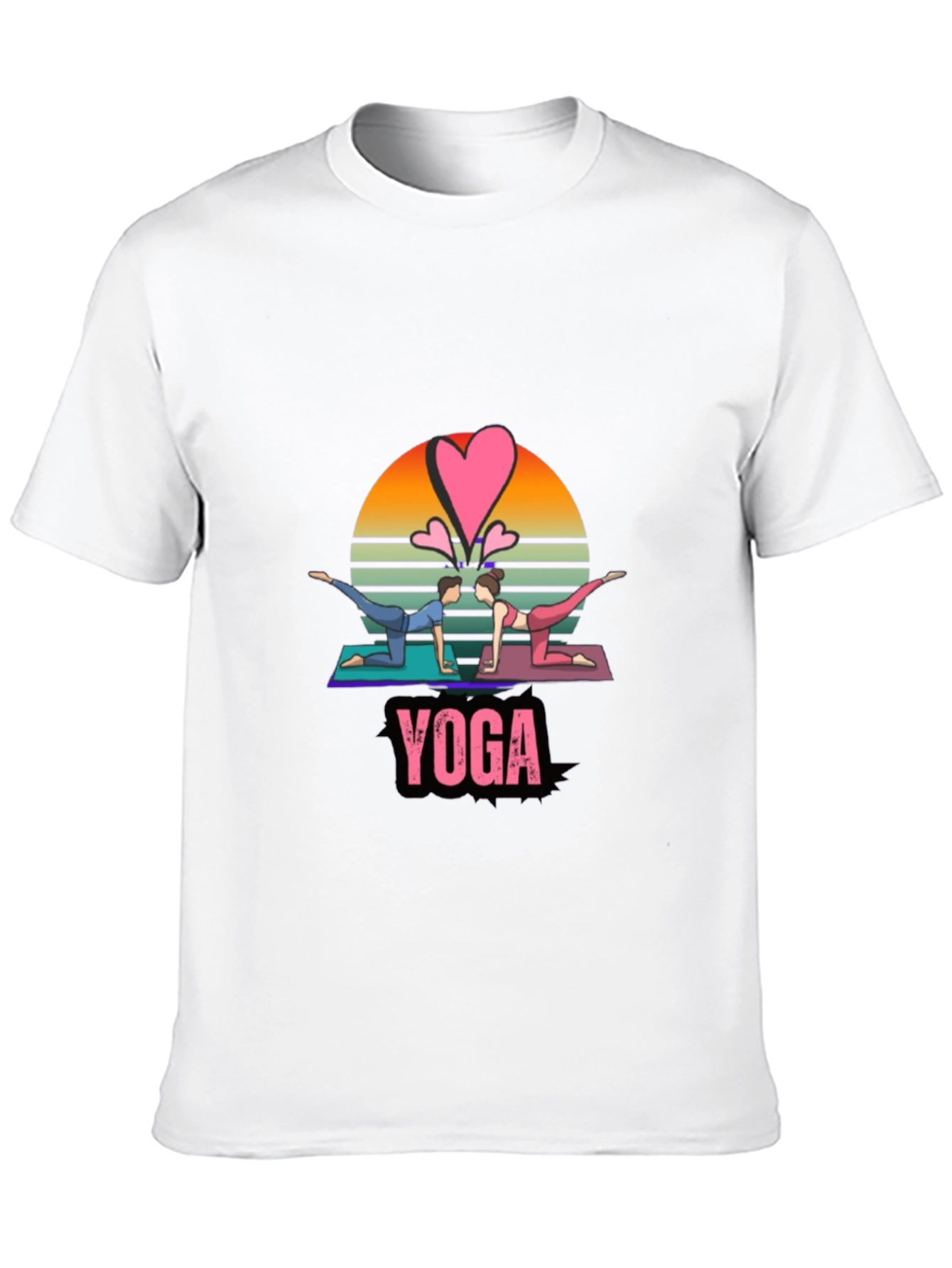 Yoga Couple Black T-Shirt
