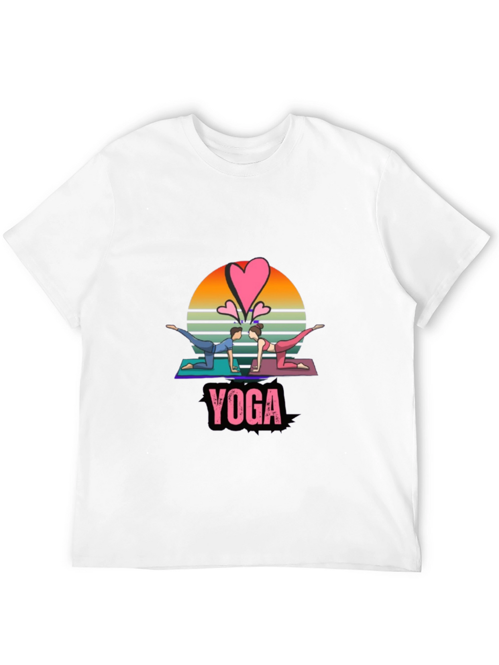 Yoga Couple Black T-Shirt
