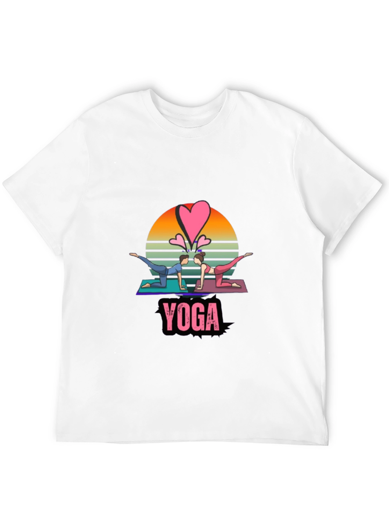 Yoga Couple Black T-Shirt