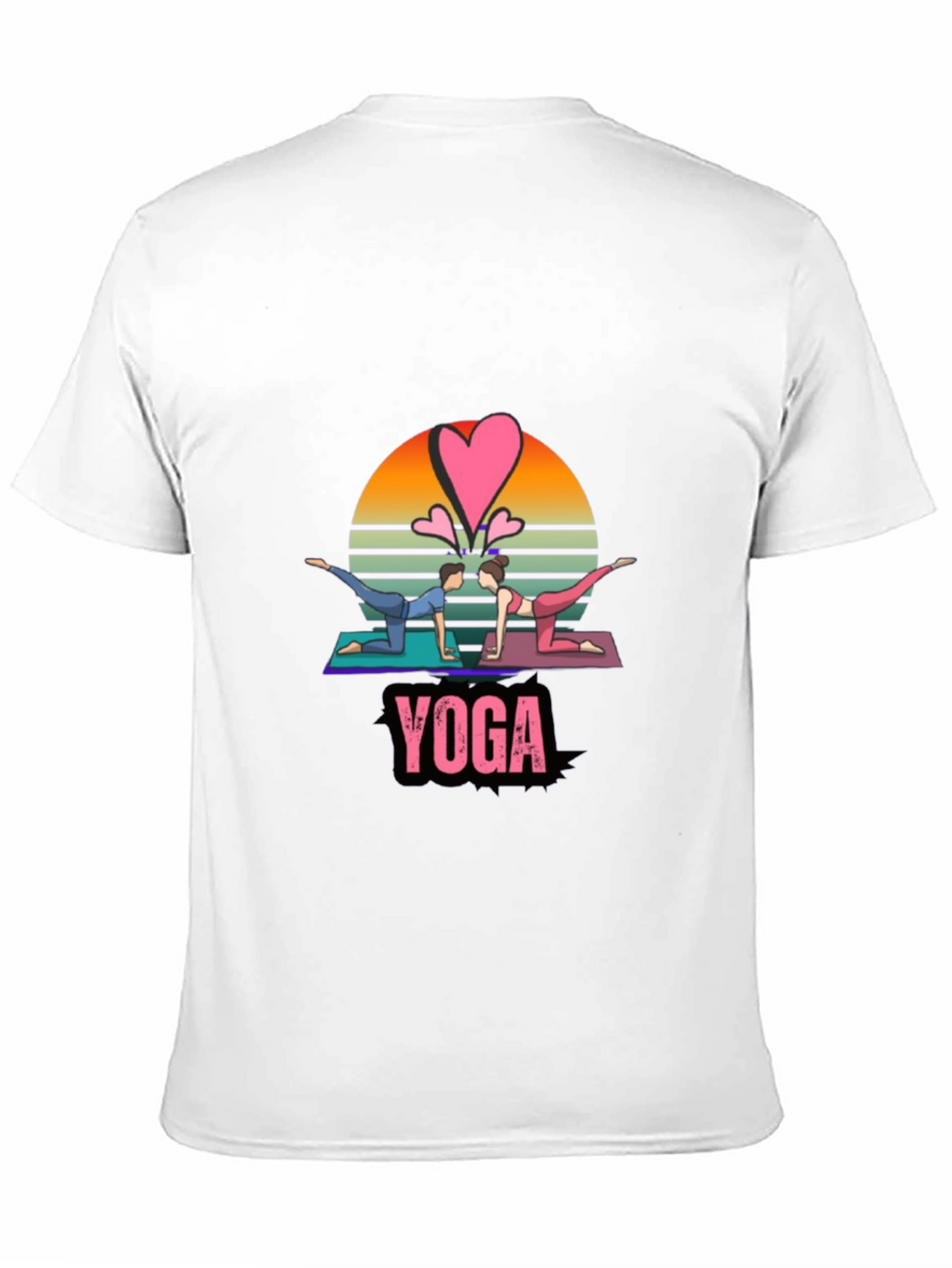 Yoga Couple Black T-Shirt