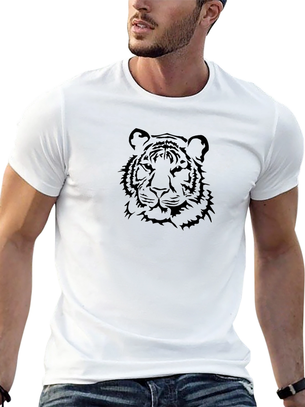 Black Tiger Graphic T-Shirt - Stylish and Bold