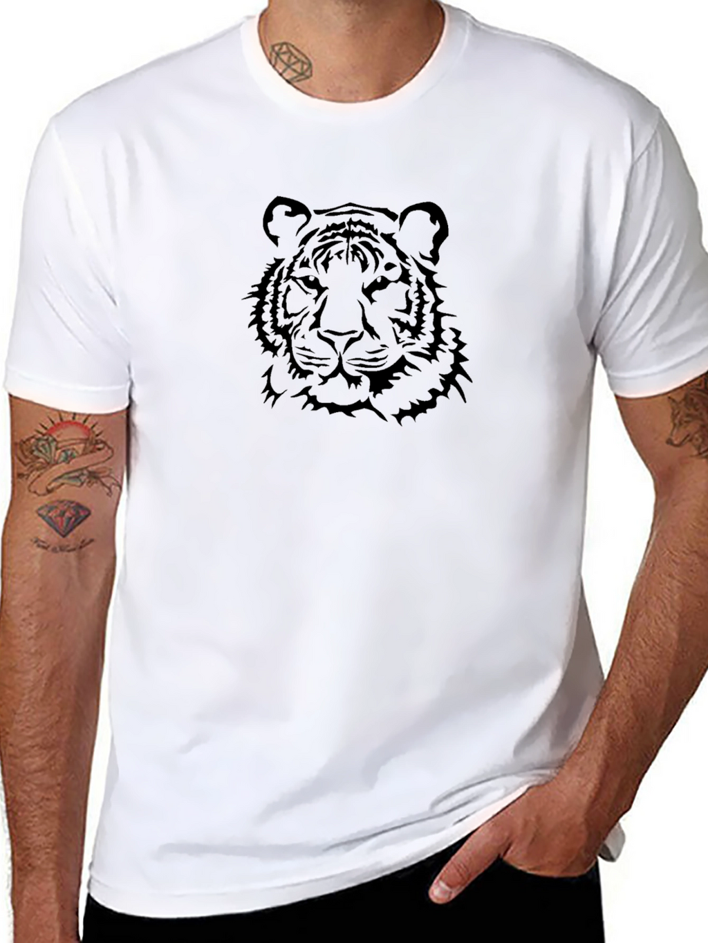 Black Tiger Graphic T-Shirt - Stylish and Bold