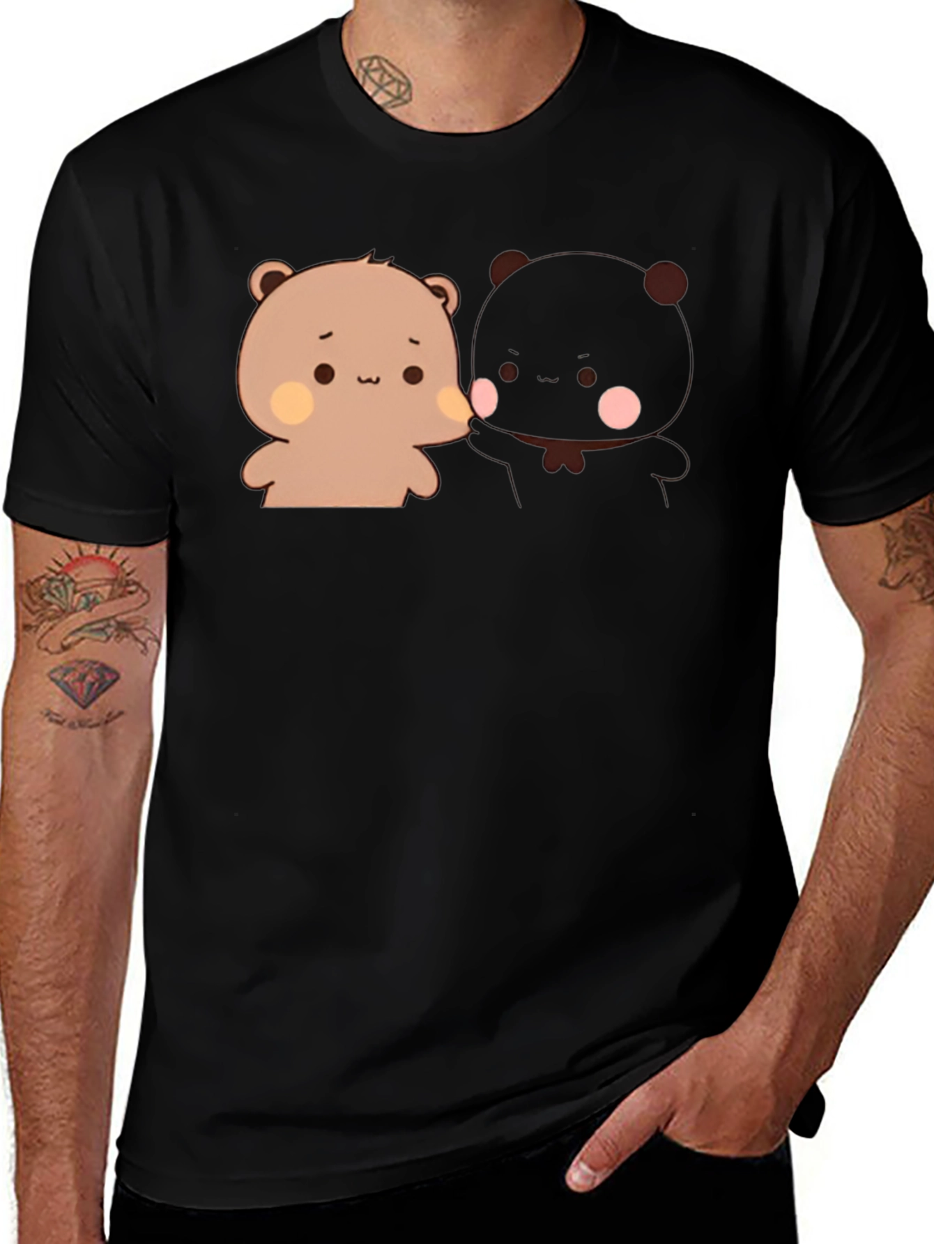 Cute Bear Couple Graphic T-Shirt
