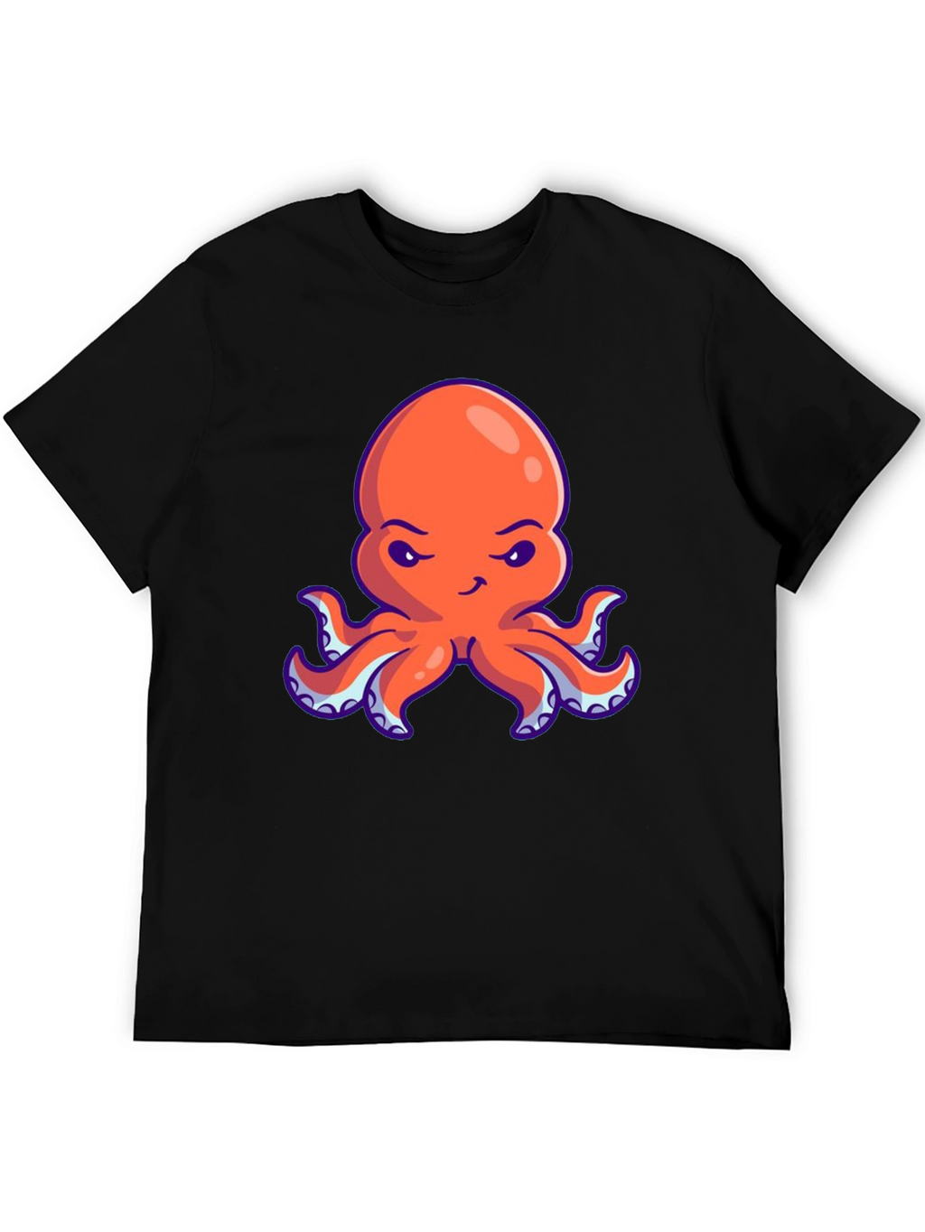 Orange Octopus Graphic Tee - Unique Design