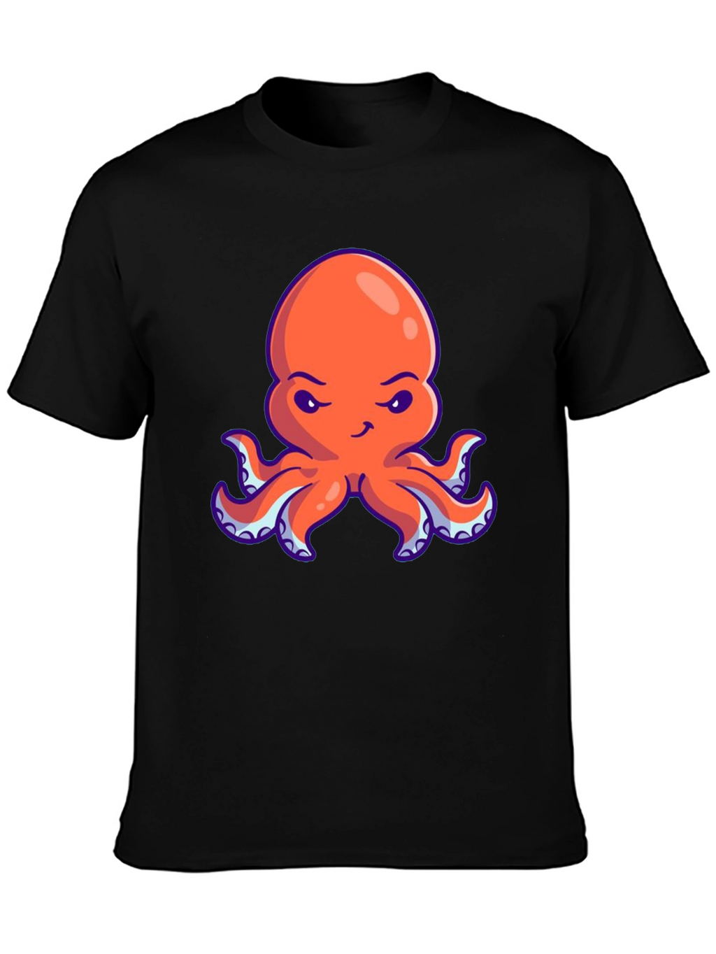 Orange Octopus Graphic Tee - Unique Design