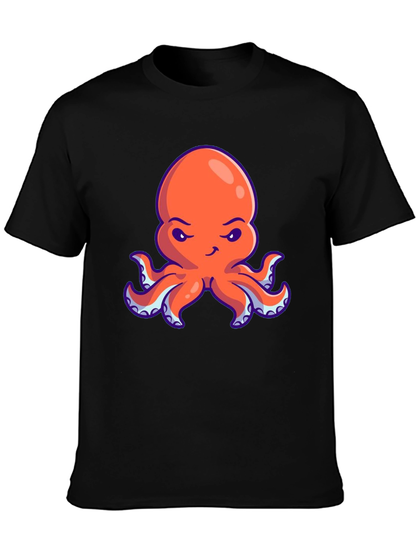 Orange Octopus Graphic Tee - Unique Design