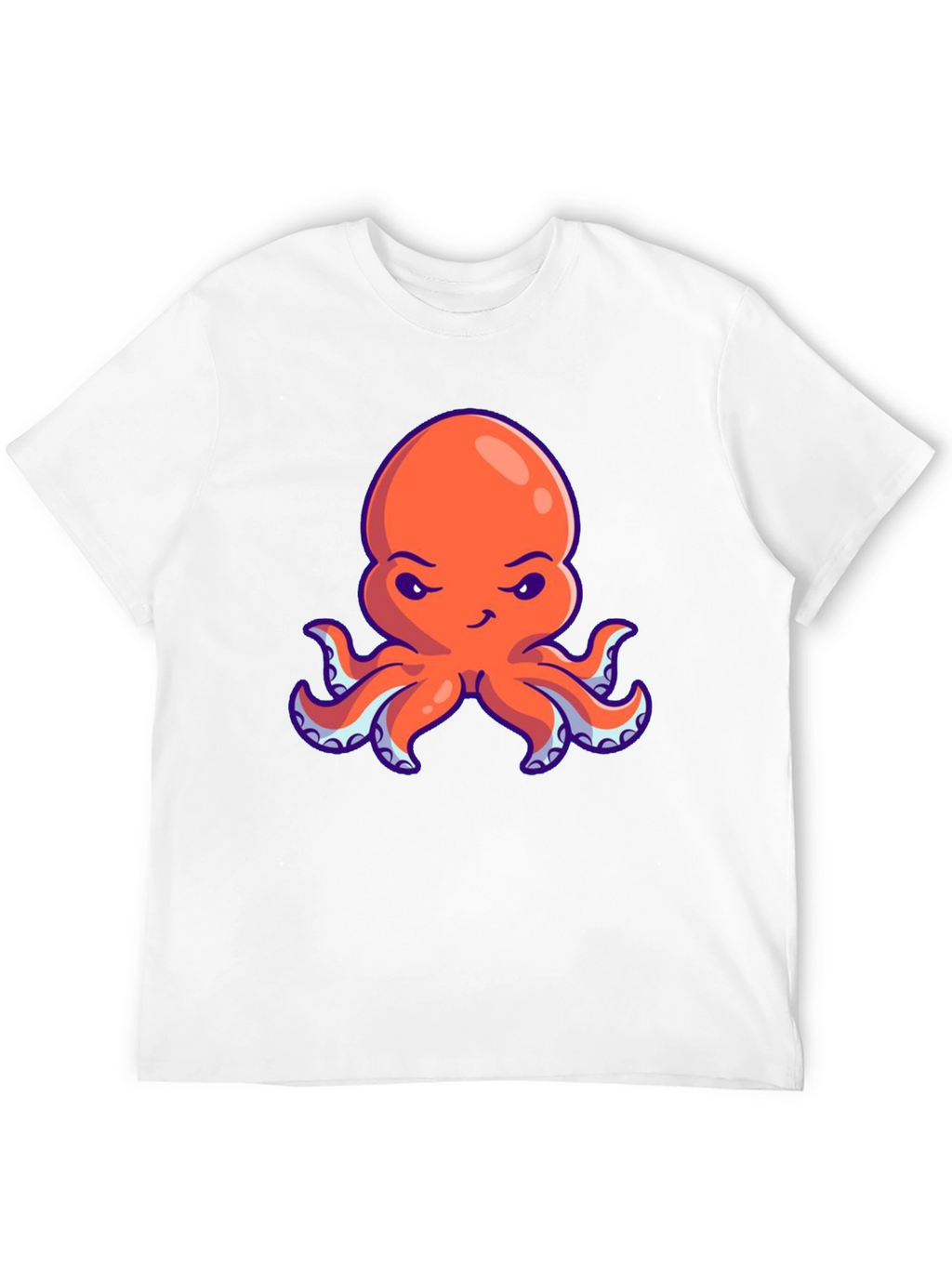 Orange Octopus Graphic Tee - Unique Design