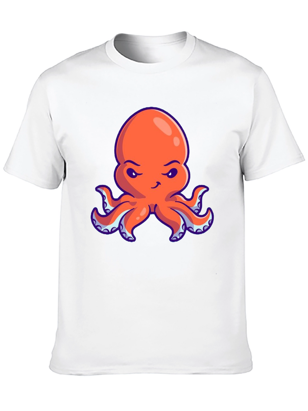 Orange Octopus Graphic Tee - Unique Design