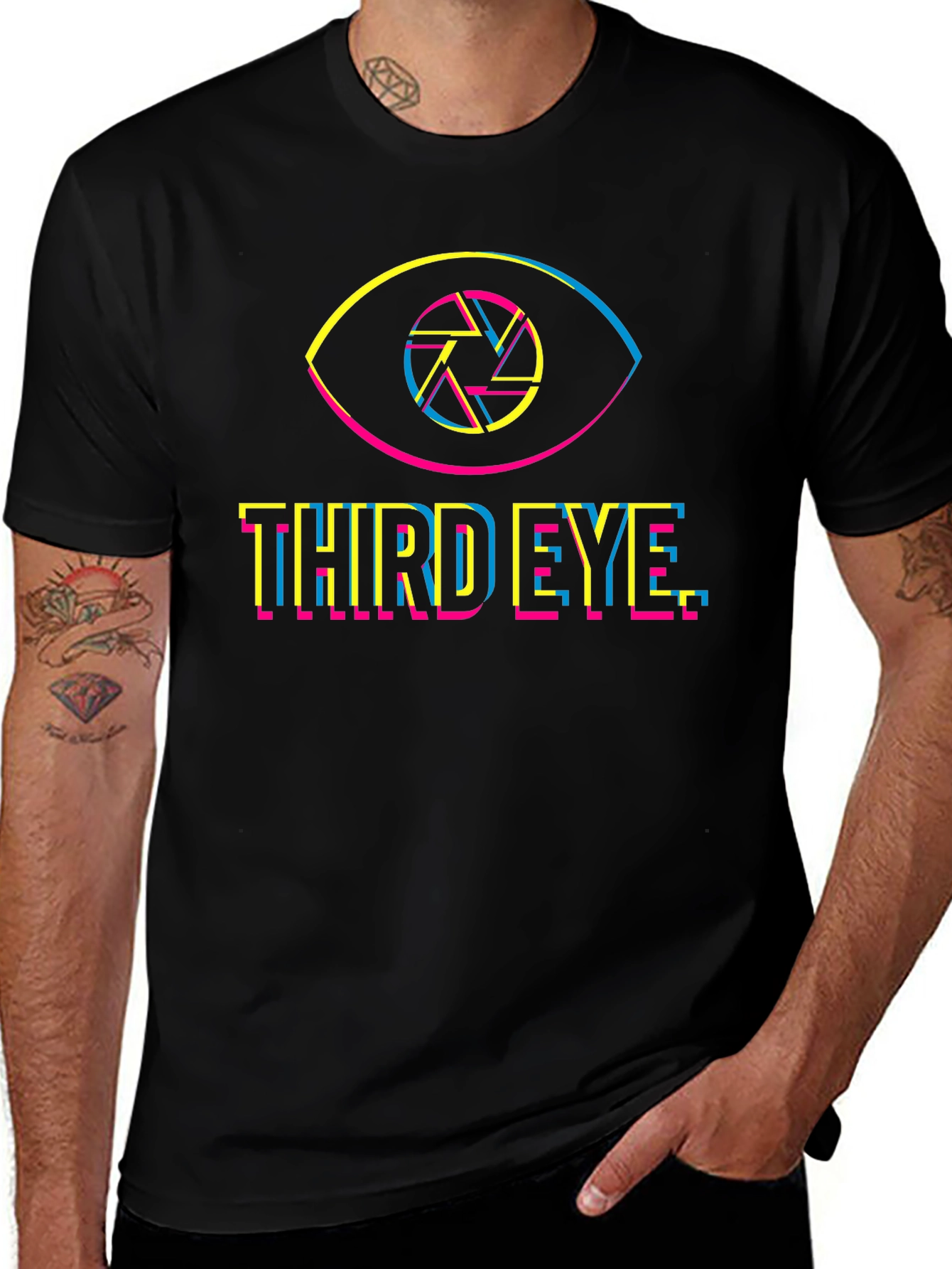 Third Eye Graphic Tee - Black Cotton T-Shirt
