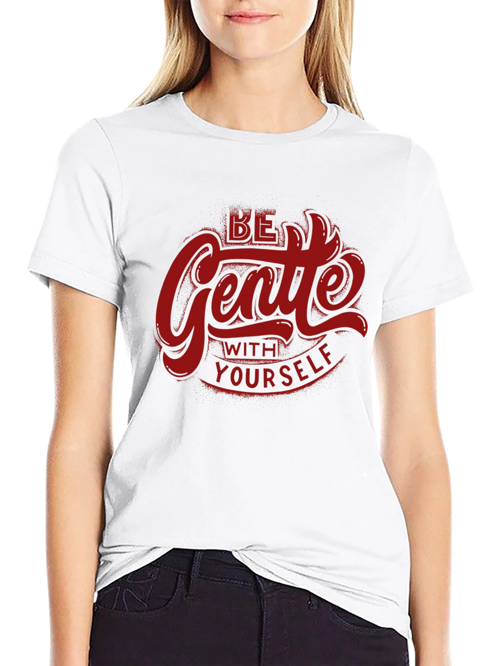 Be Gentle With Yourself Graphic Tee - Black