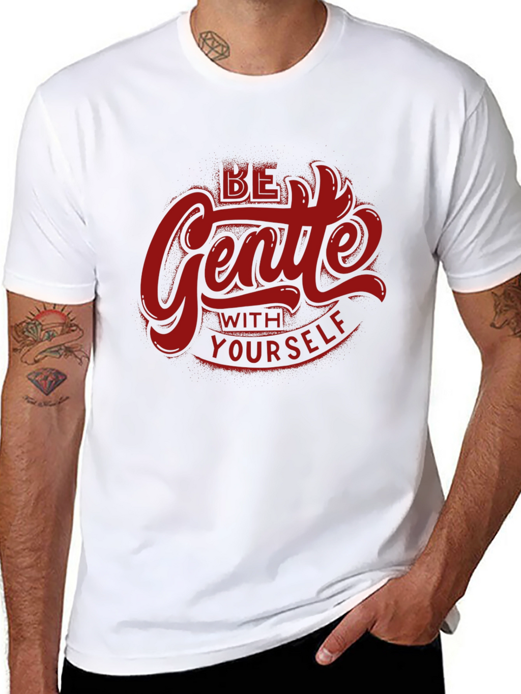 Be Gentle With Yourself Graphic Tee - Black