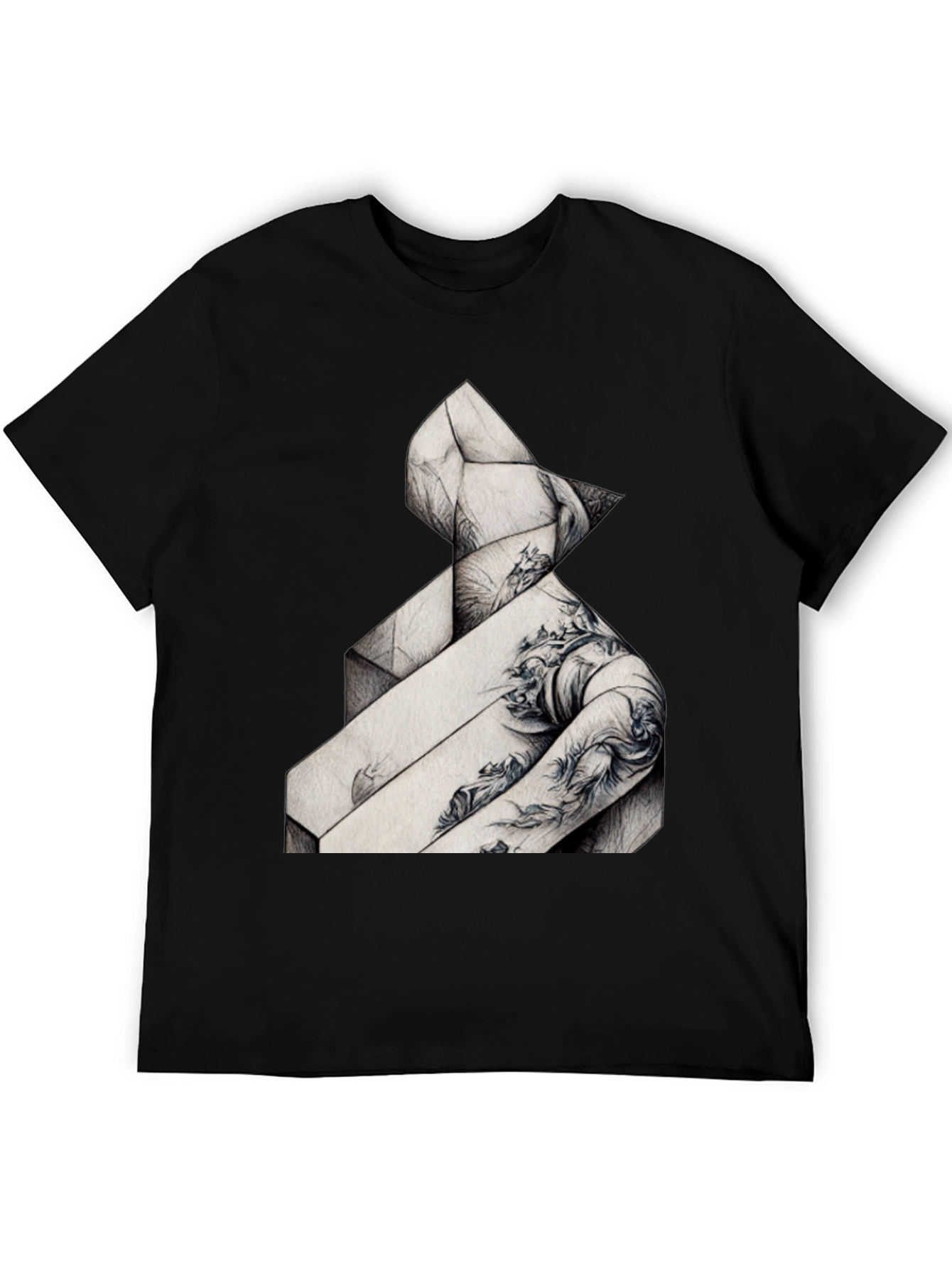 Abstract Geometric Graphic Tee - Stylish Comfort