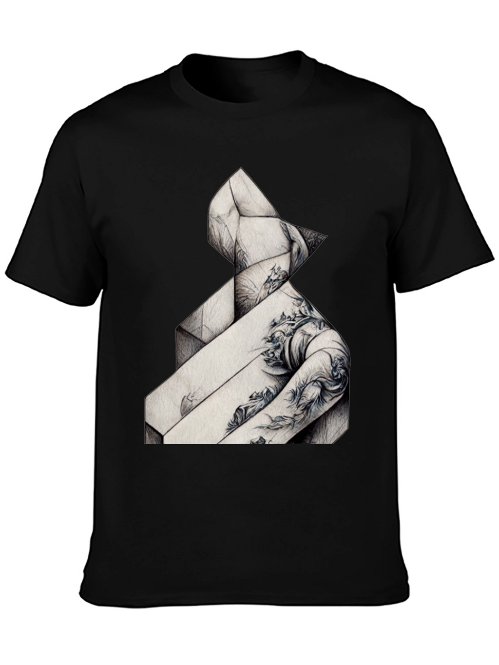 Abstract Geometric Graphic Tee - Stylish Comfort