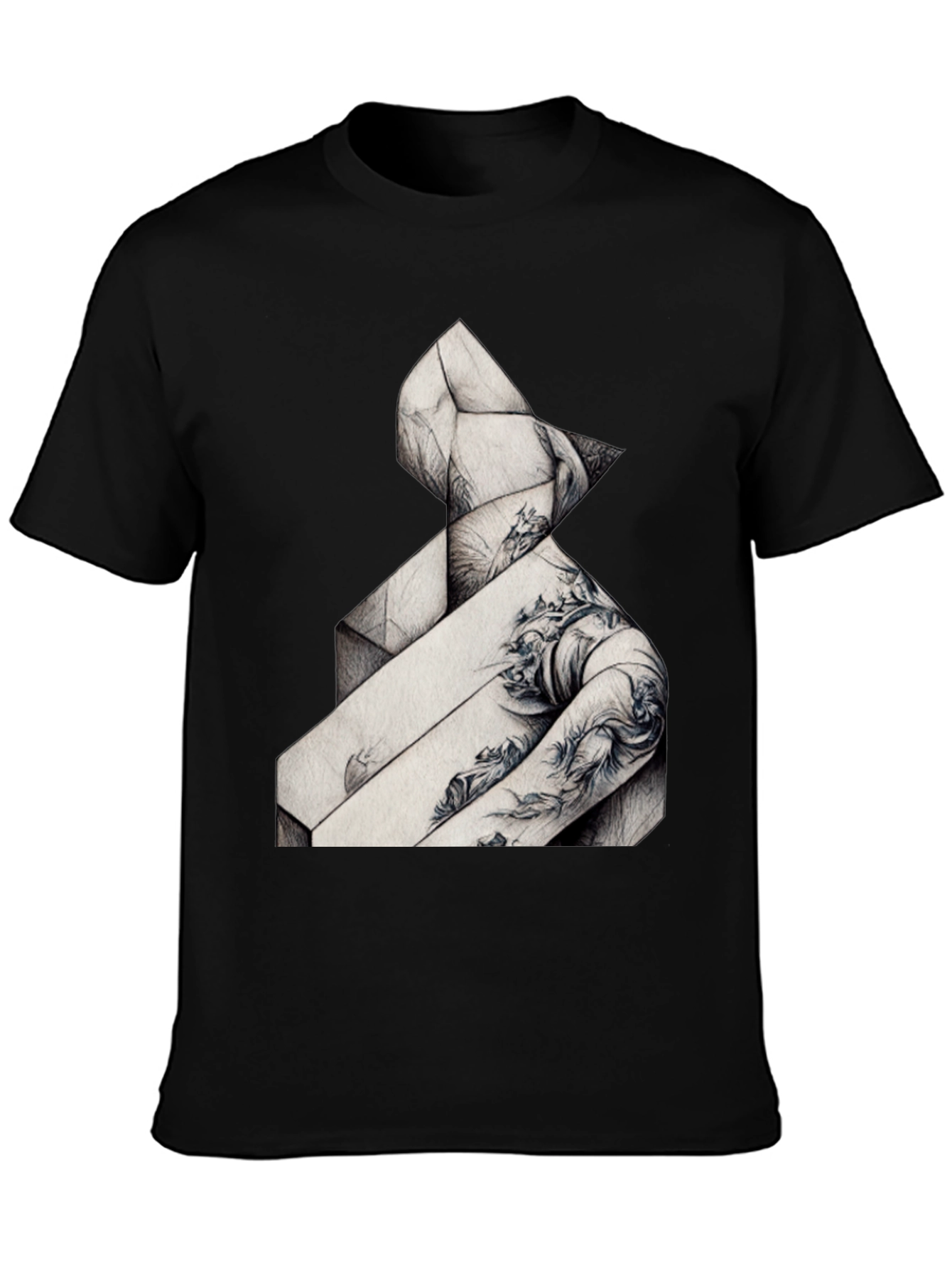Abstract Geometric Graphic Tee - Stylish Comfort