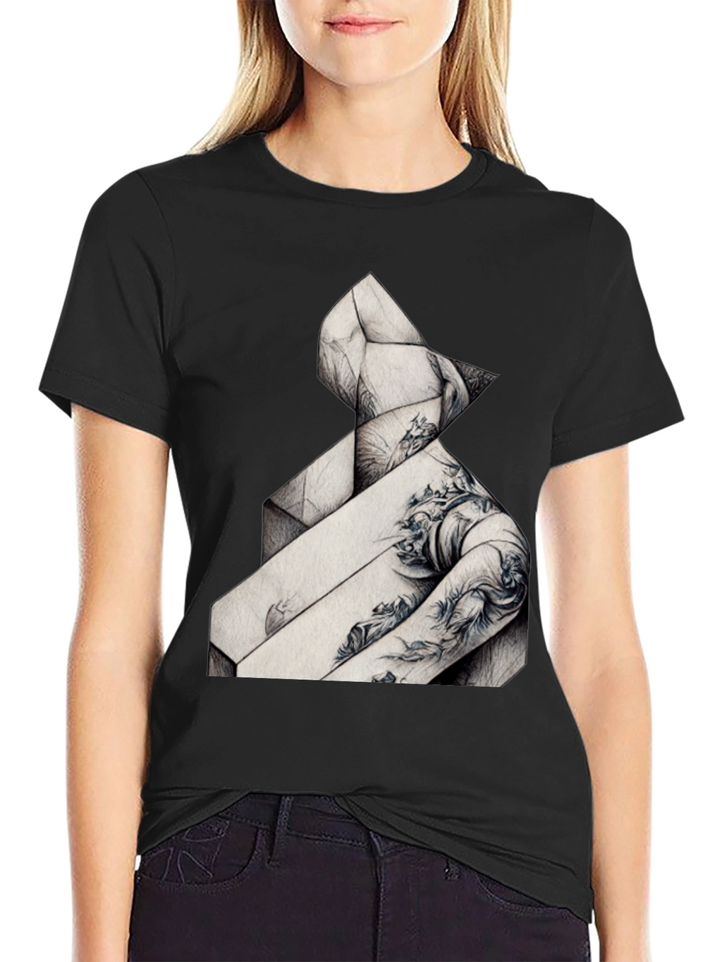 Abstract Geometric Graphic Tee - Stylish Comfort