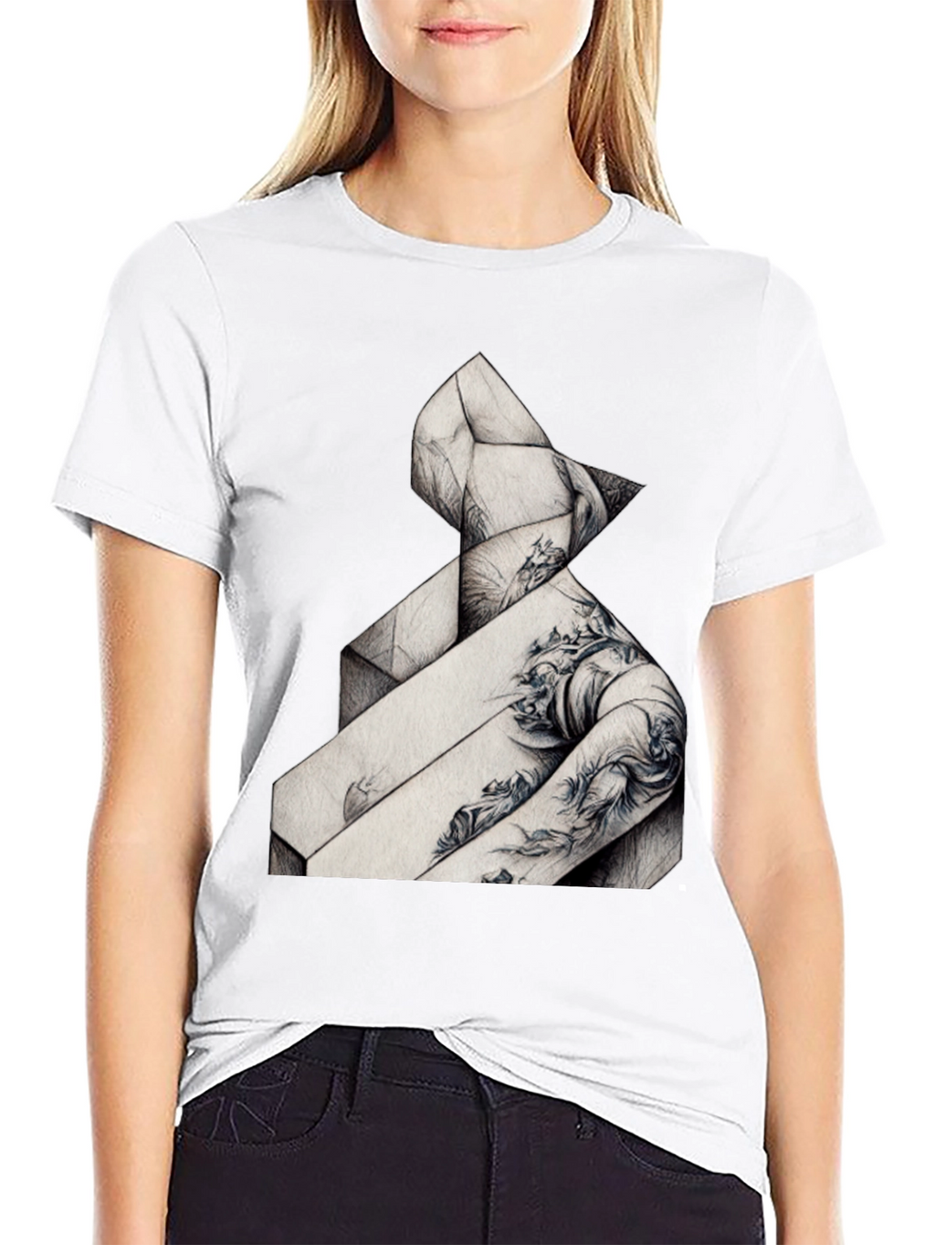 Abstract Geometric Graphic Tee - Stylish Comfort