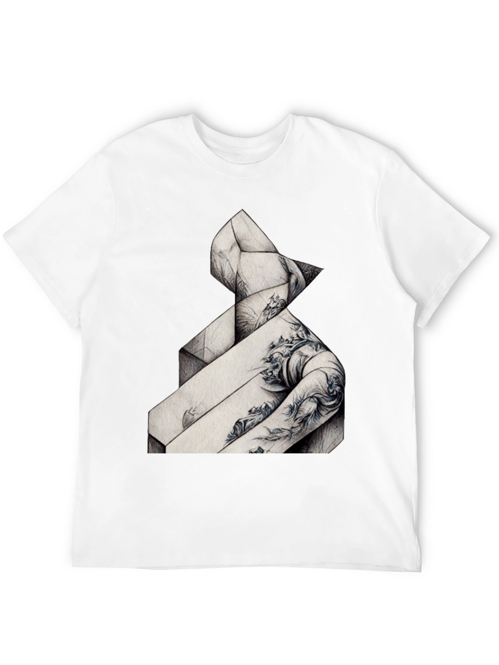 Abstract Geometric Graphic Tee - Stylish Comfort