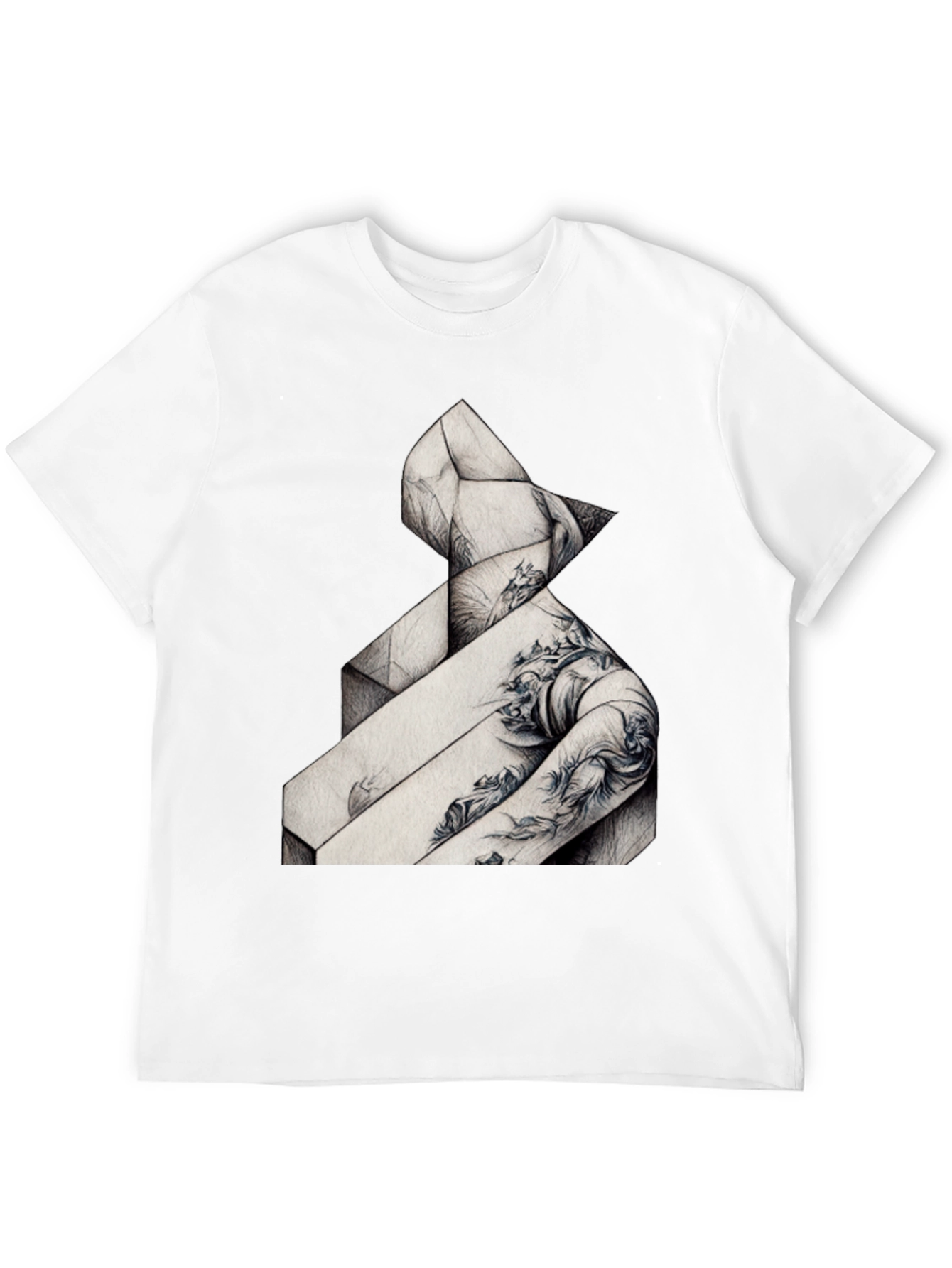 Abstract Geometric Graphic Tee - Stylish Comfort