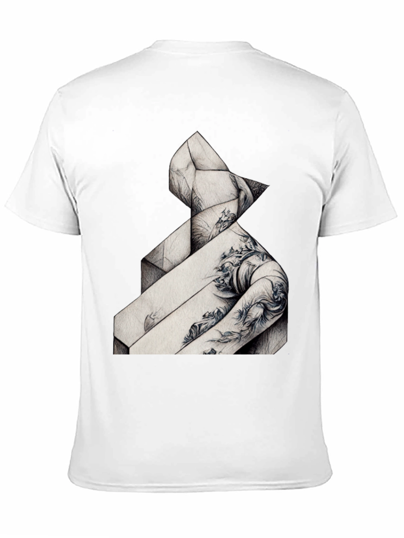 Abstract Geometric Graphic Tee - Stylish Comfort