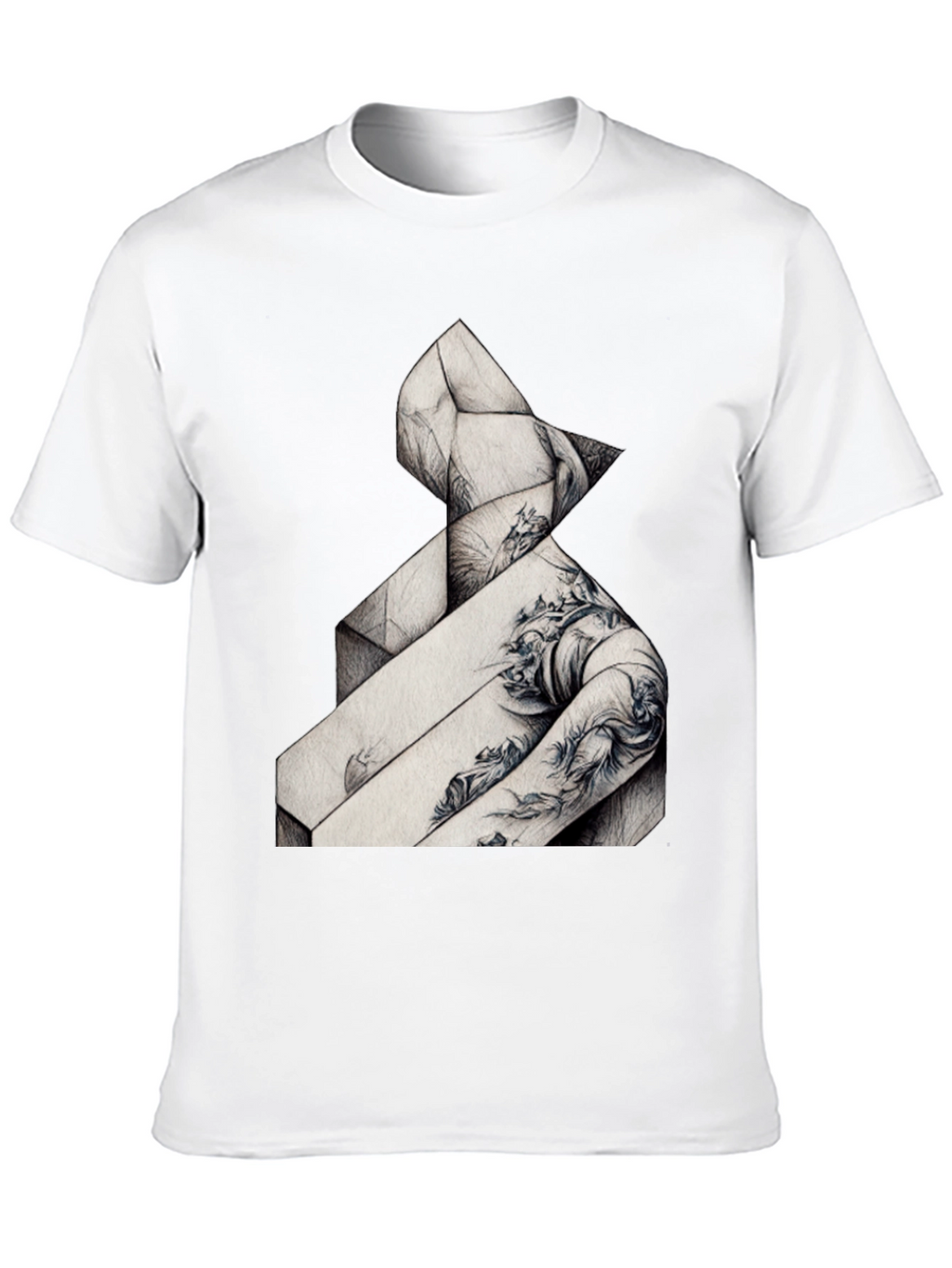 Abstract Geometric Graphic Tee - Stylish Comfort