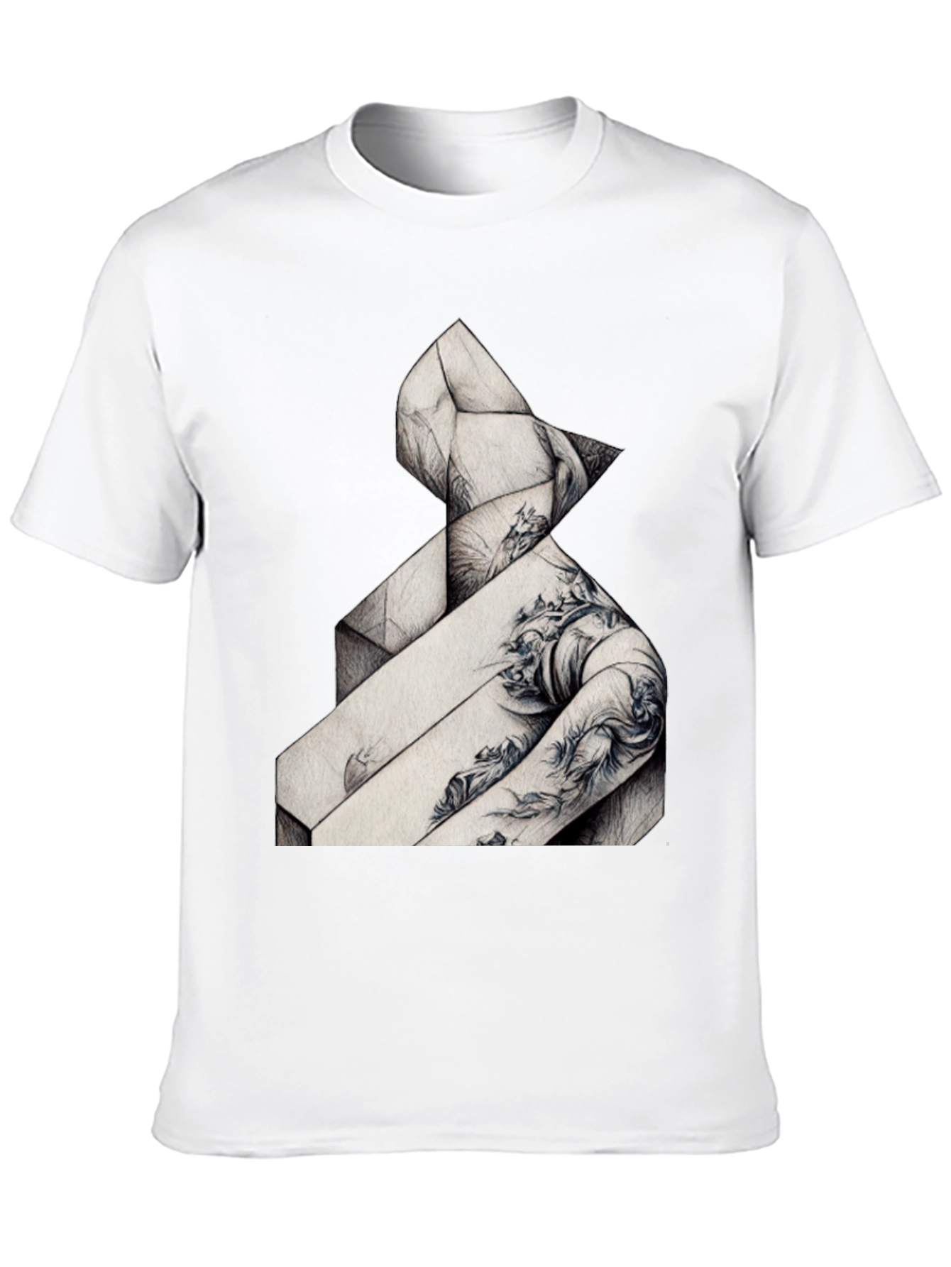 Abstract Geometric Graphic Tee - Stylish Comfort