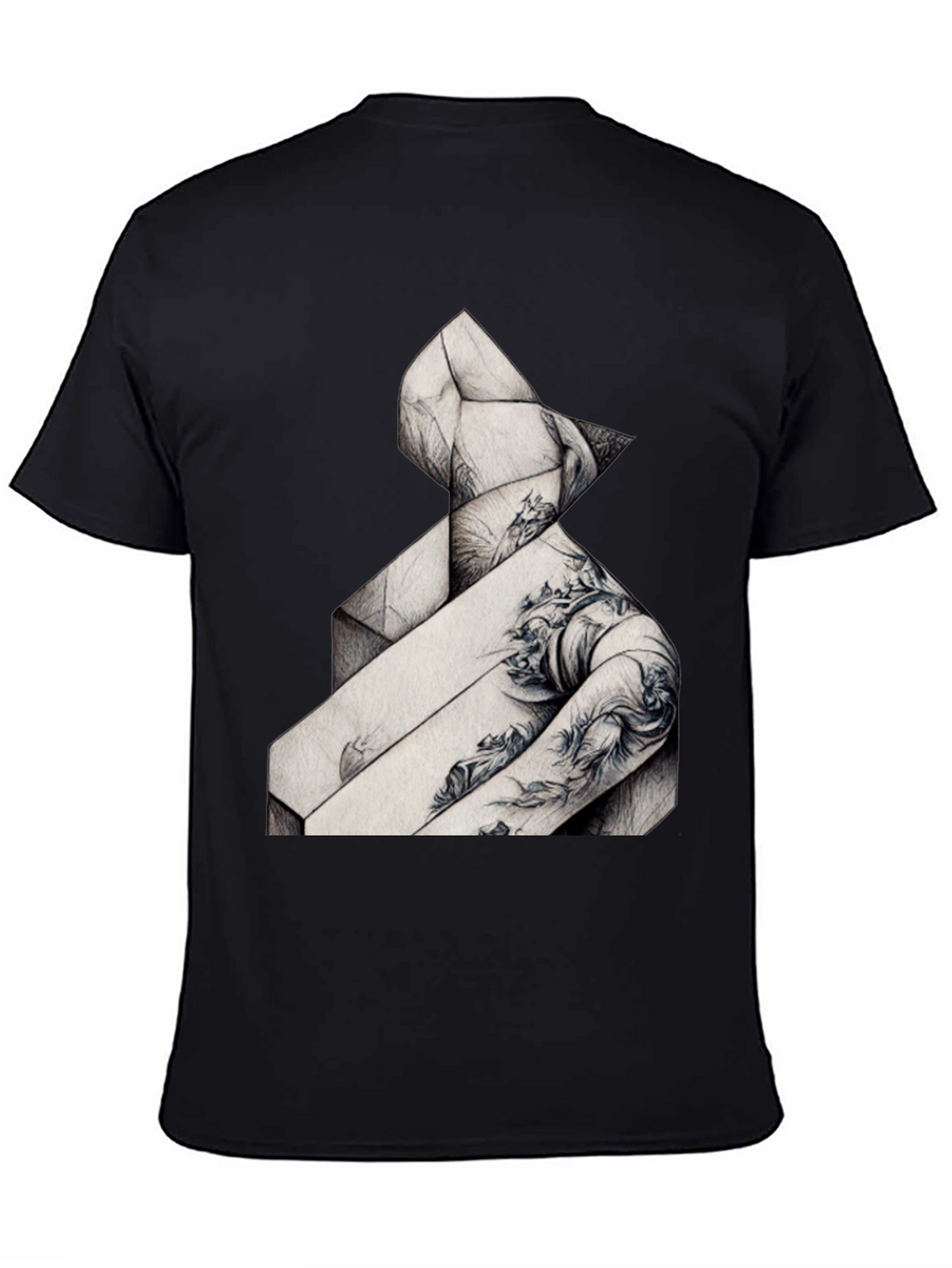 Abstract Geometric Graphic Tee - Stylish Comfort