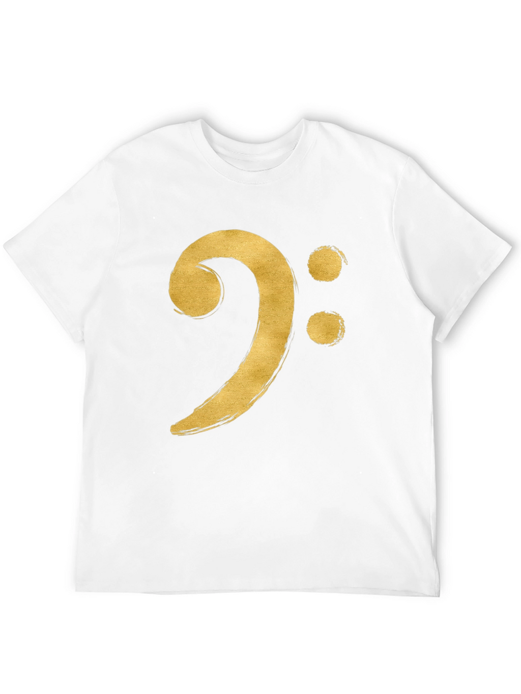 Bass Clef T-Shirt - Musical Golden Style