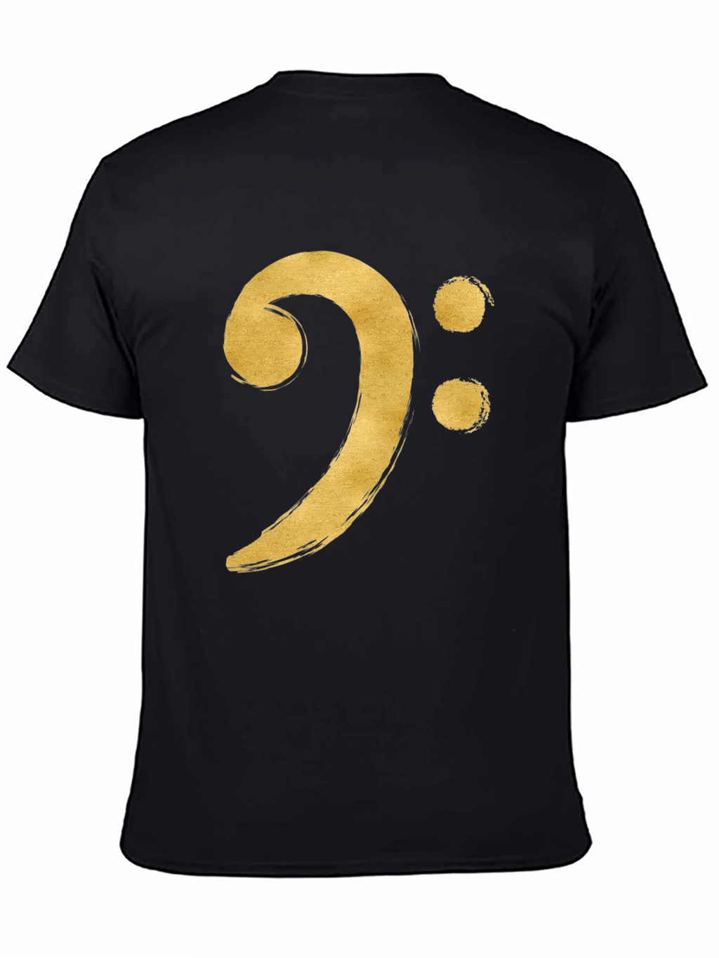 Bass Clef T-Shirt - Musical Golden Style