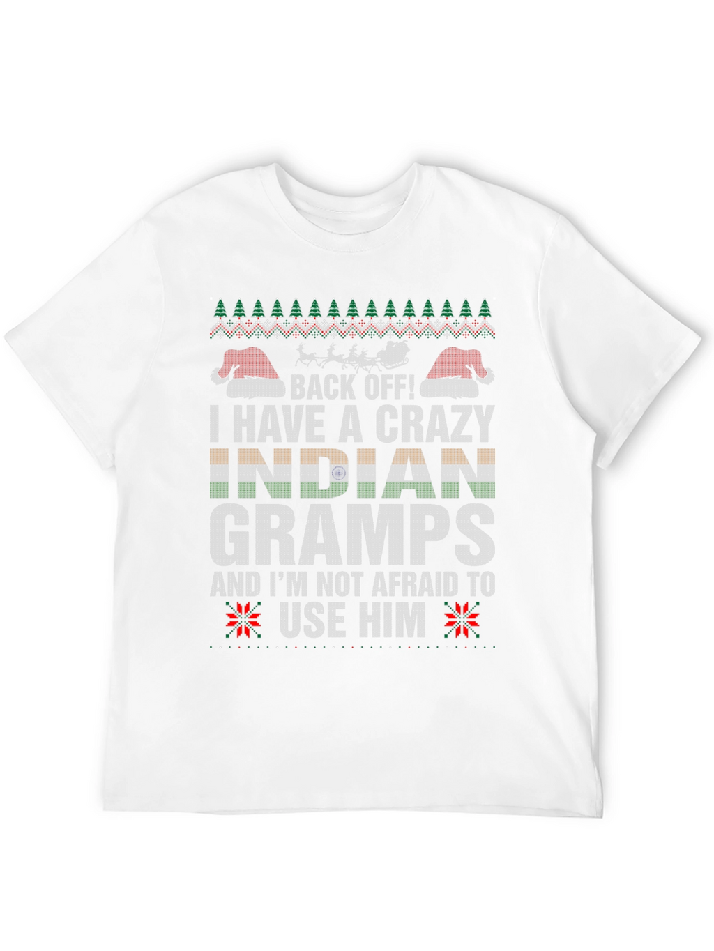 Crazy Indian Gramps Christmas T-Shirt