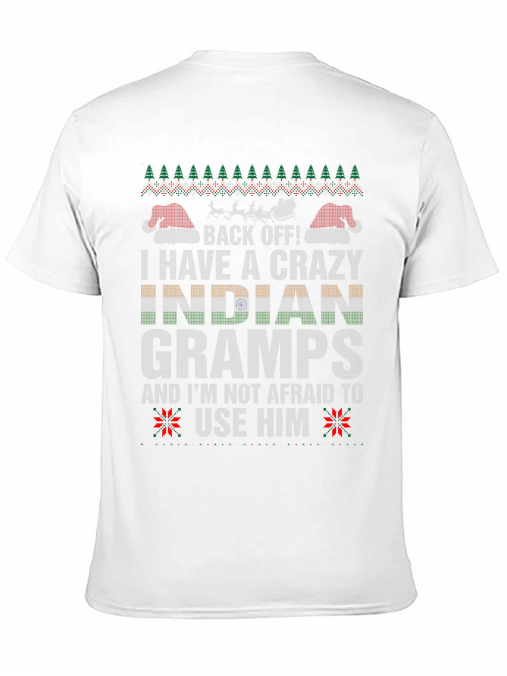 Crazy Indian Gramps Christmas T-Shirt