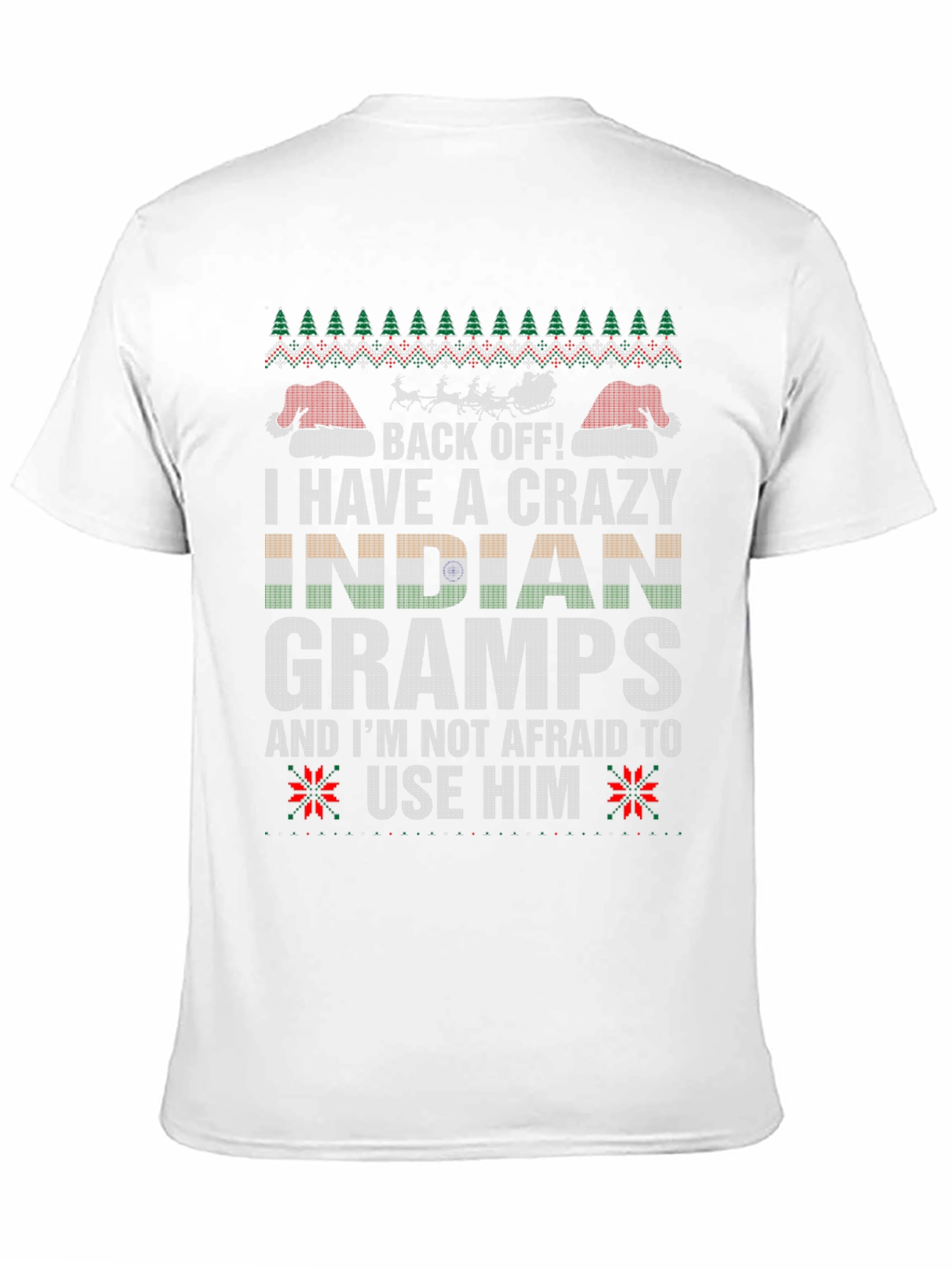 Crazy Indian Gramps Christmas T-Shirt