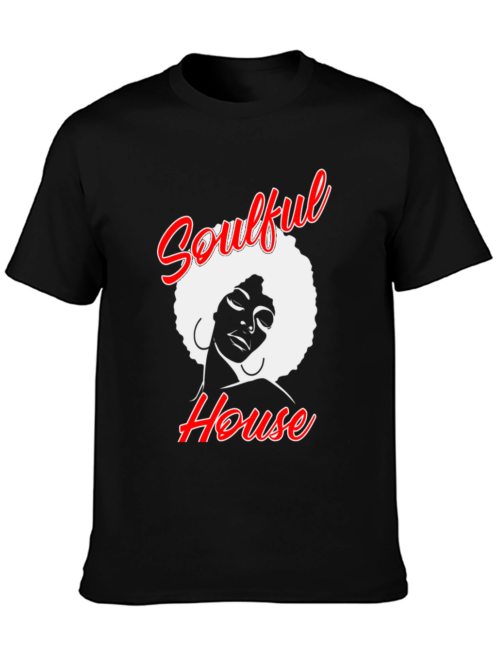 Soulful House Graphic T-Shirt - Black