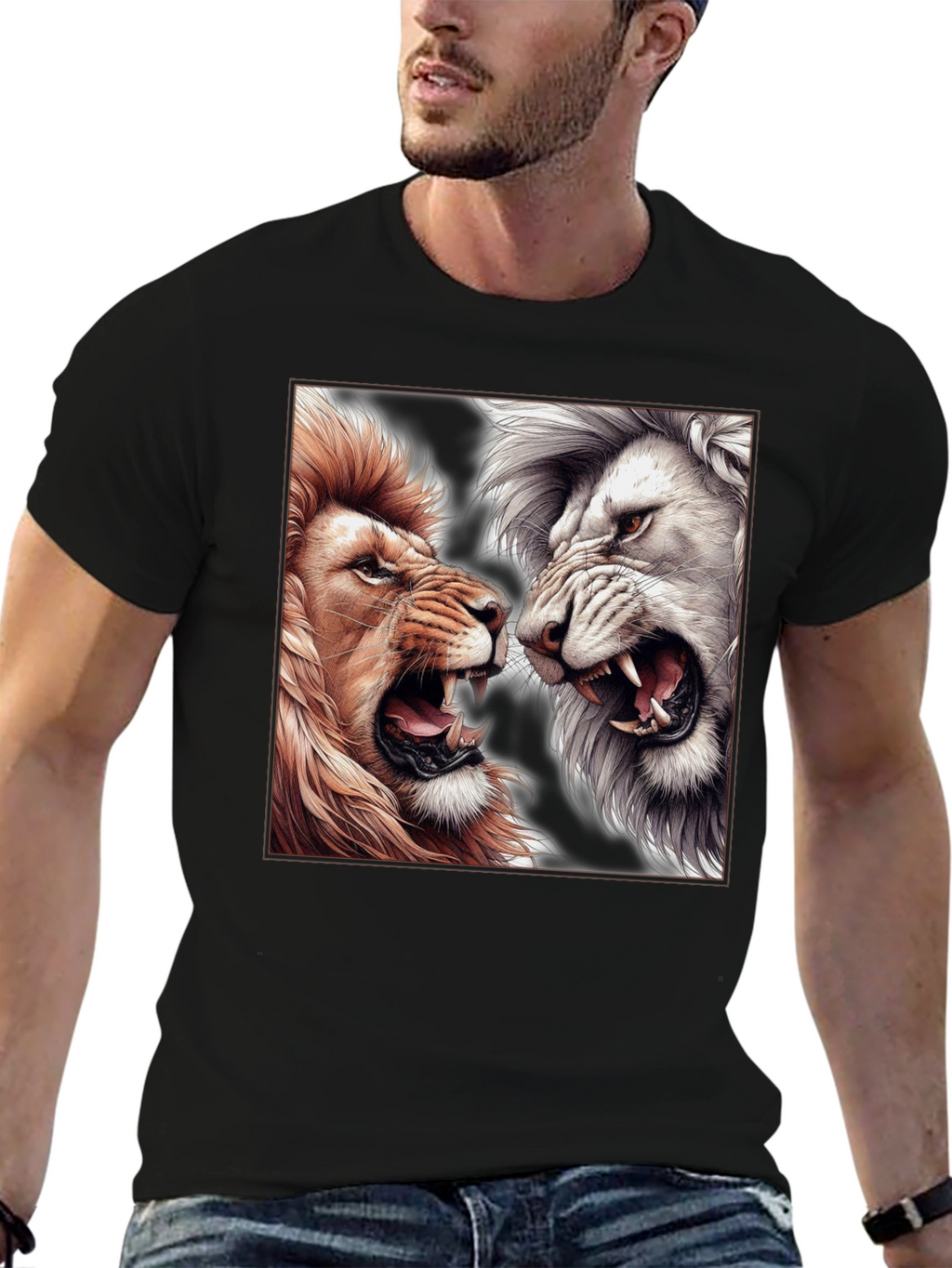 Lion Duel Graphic T-Shirt